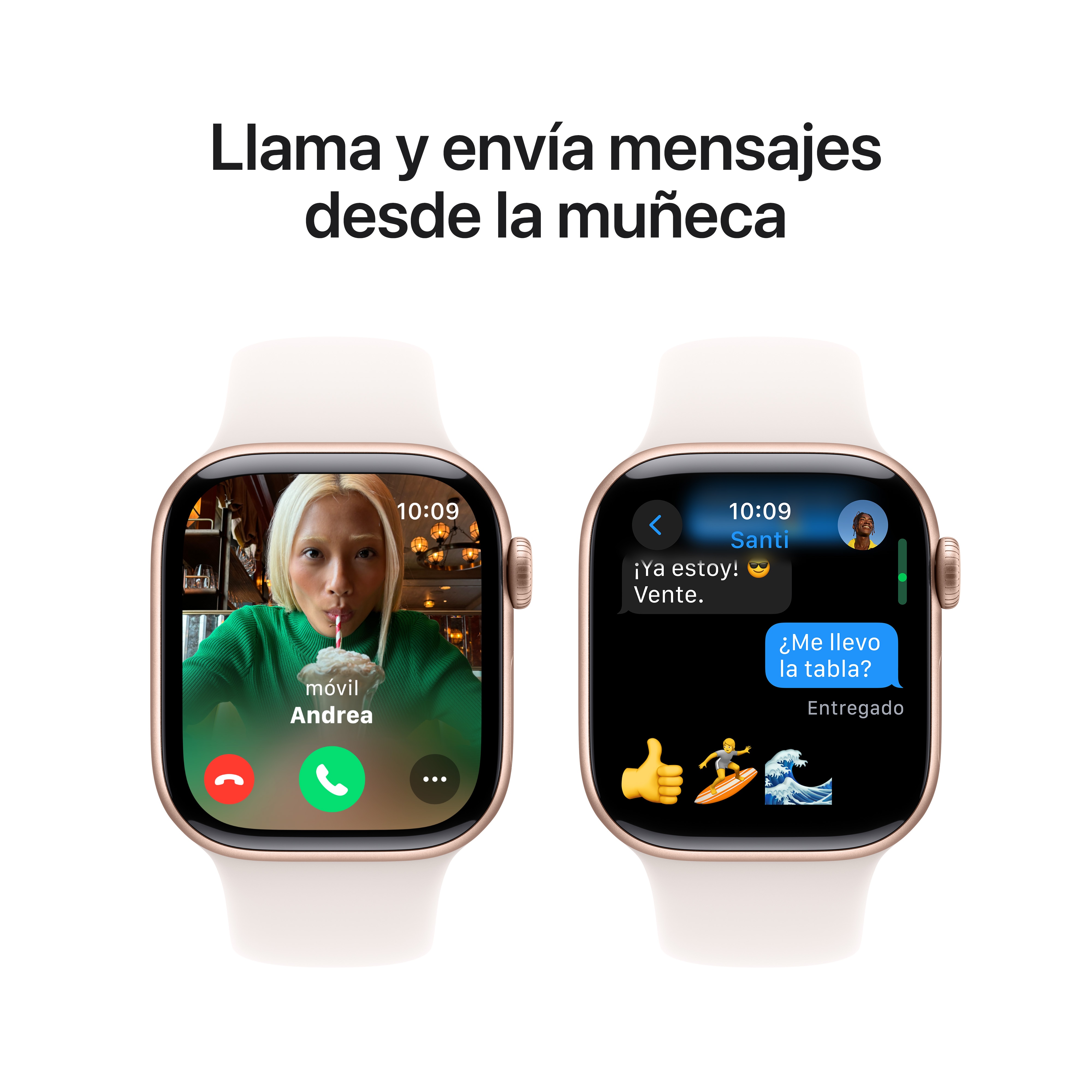 Apple Watch Series 10 GPS 42mm Aluminio Oro Rosa con correa Deportiva Rosa Rubor S/M Oro Rosa-8