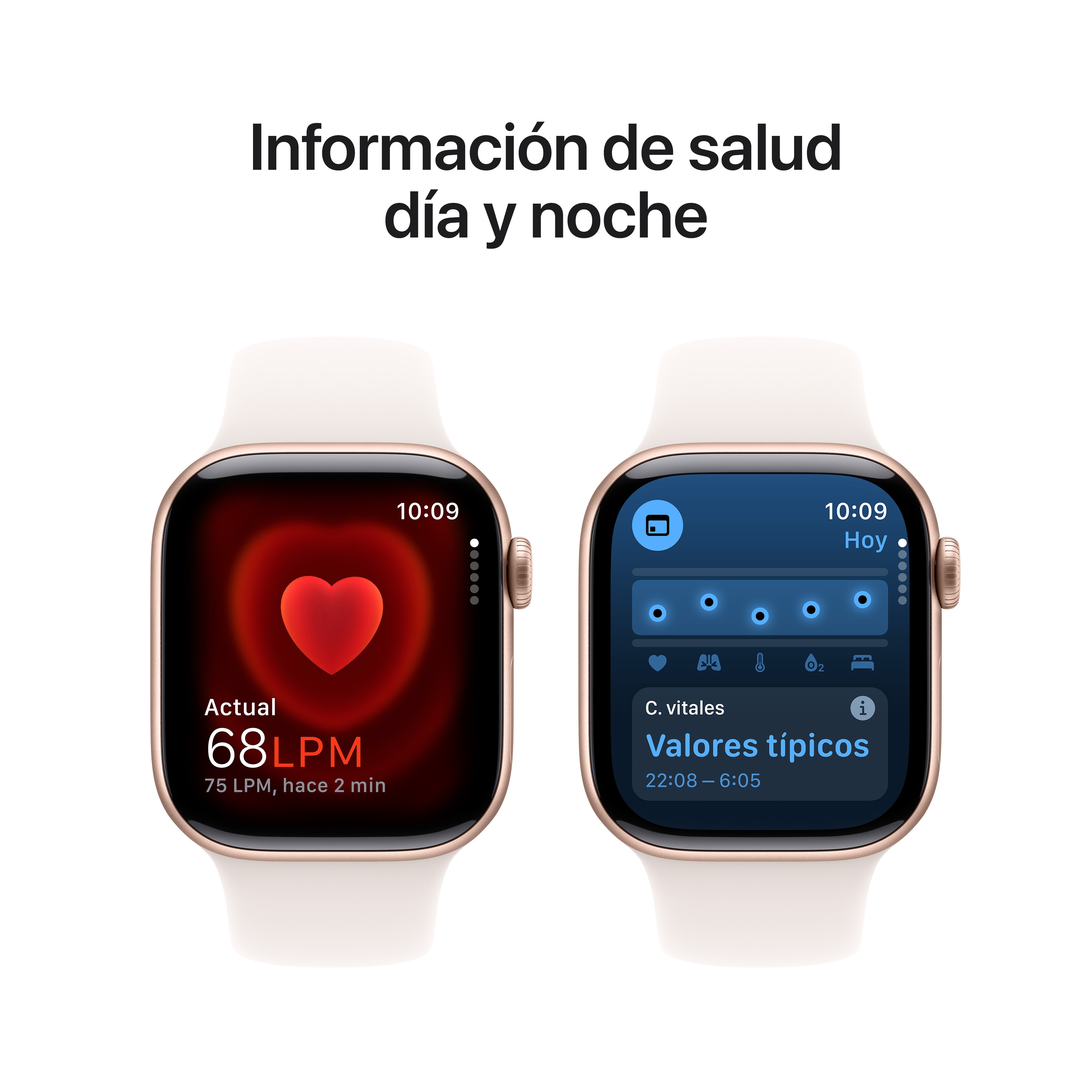 Apple Watch Series 10 GPS 42mm Aluminio Oro Rosa con correa Deportiva Rosa Rubor M/L Oro Rosa-6