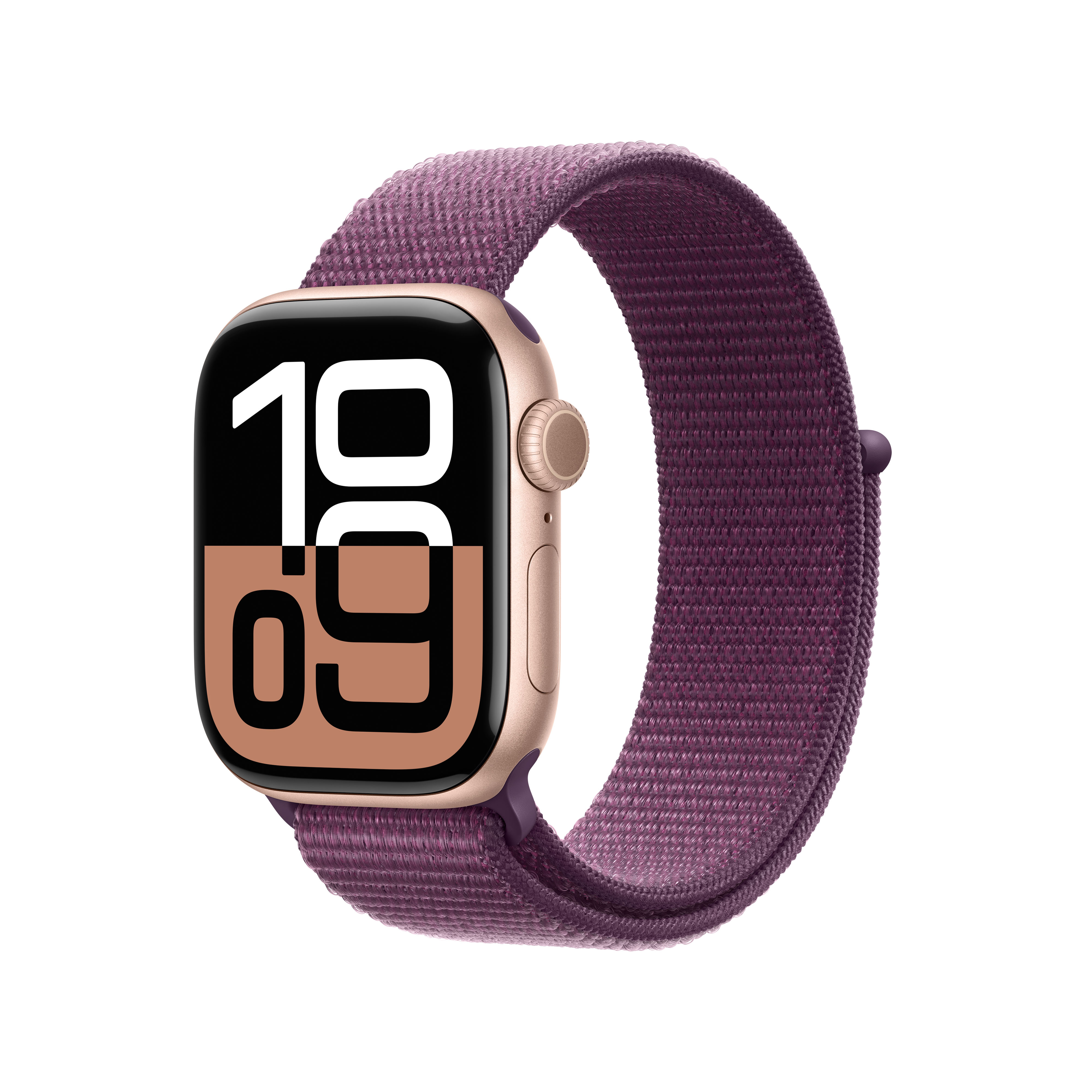 Apple Watch Series 10 GPS 42mm Aluminio Oro Rosa con correa Loop Deportiva Ciruela Oro Rosa-1