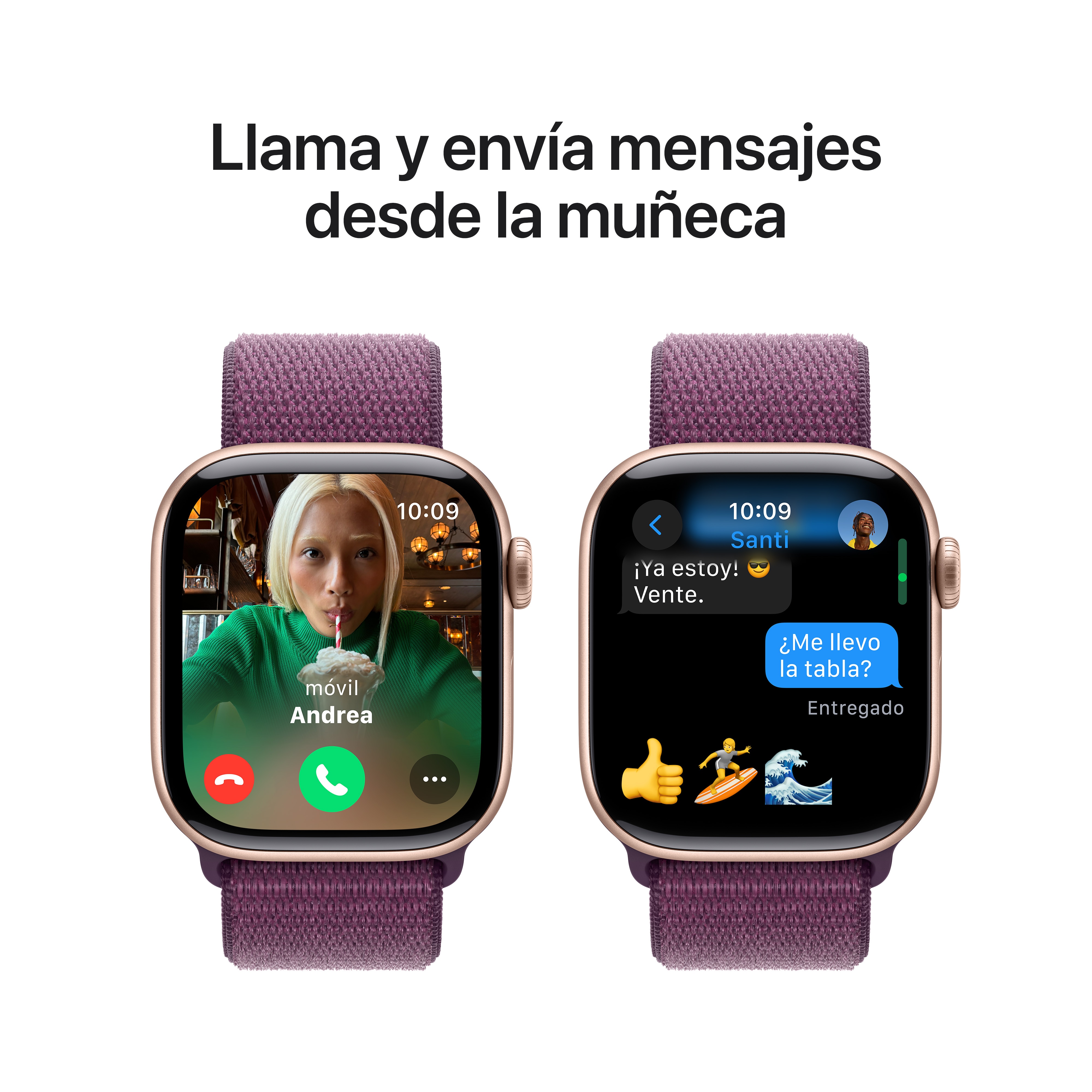 Apple Watch Series 10 GPS 42mm Aluminio Oro Rosa con correa Loop Deportiva Ciruela Oro Rosa-8