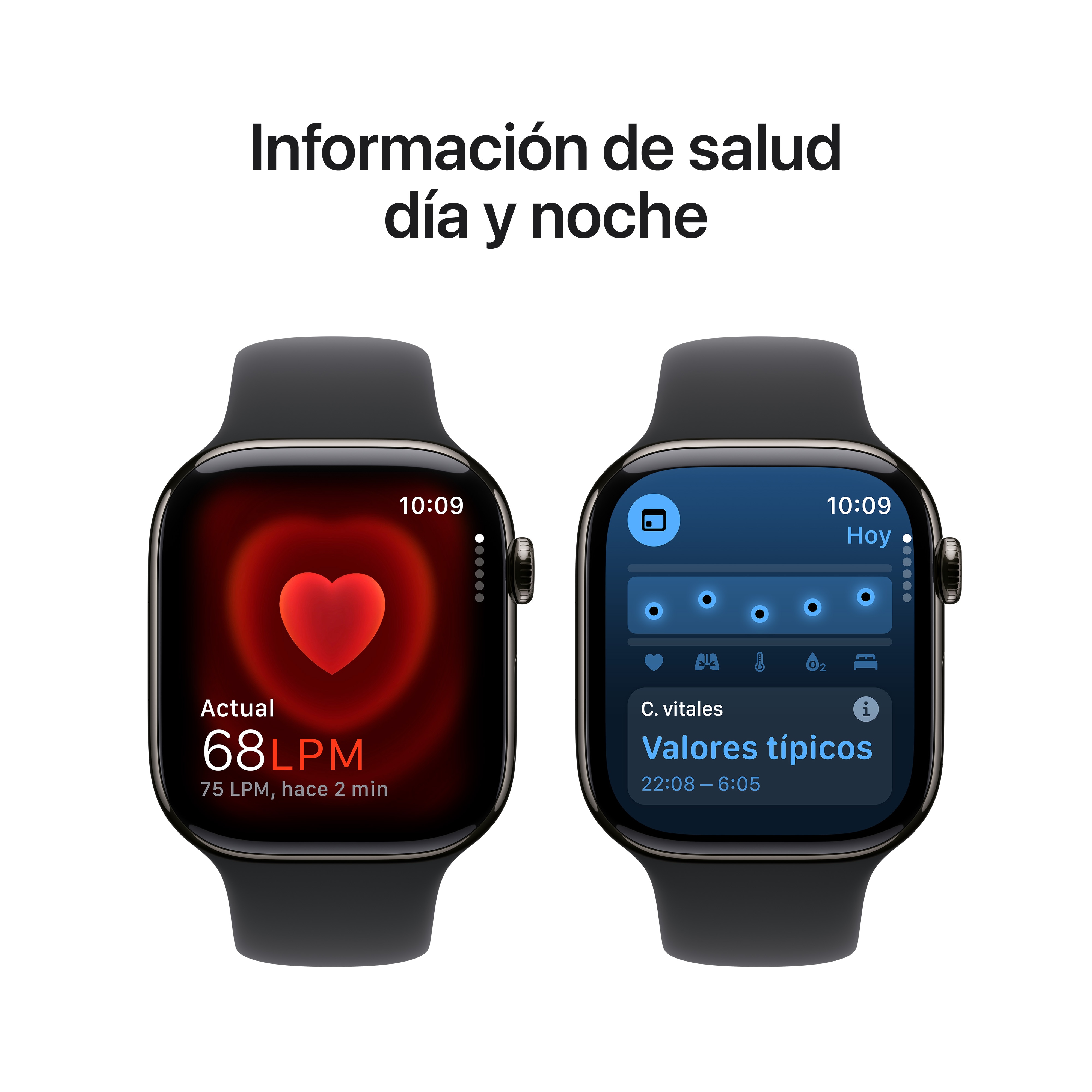 Apple Watch Series 10 GPS + Cellular 42mm - Titânio Slate com Bracelete Desportiva Preta (Tam. S/M) Lousa-6
