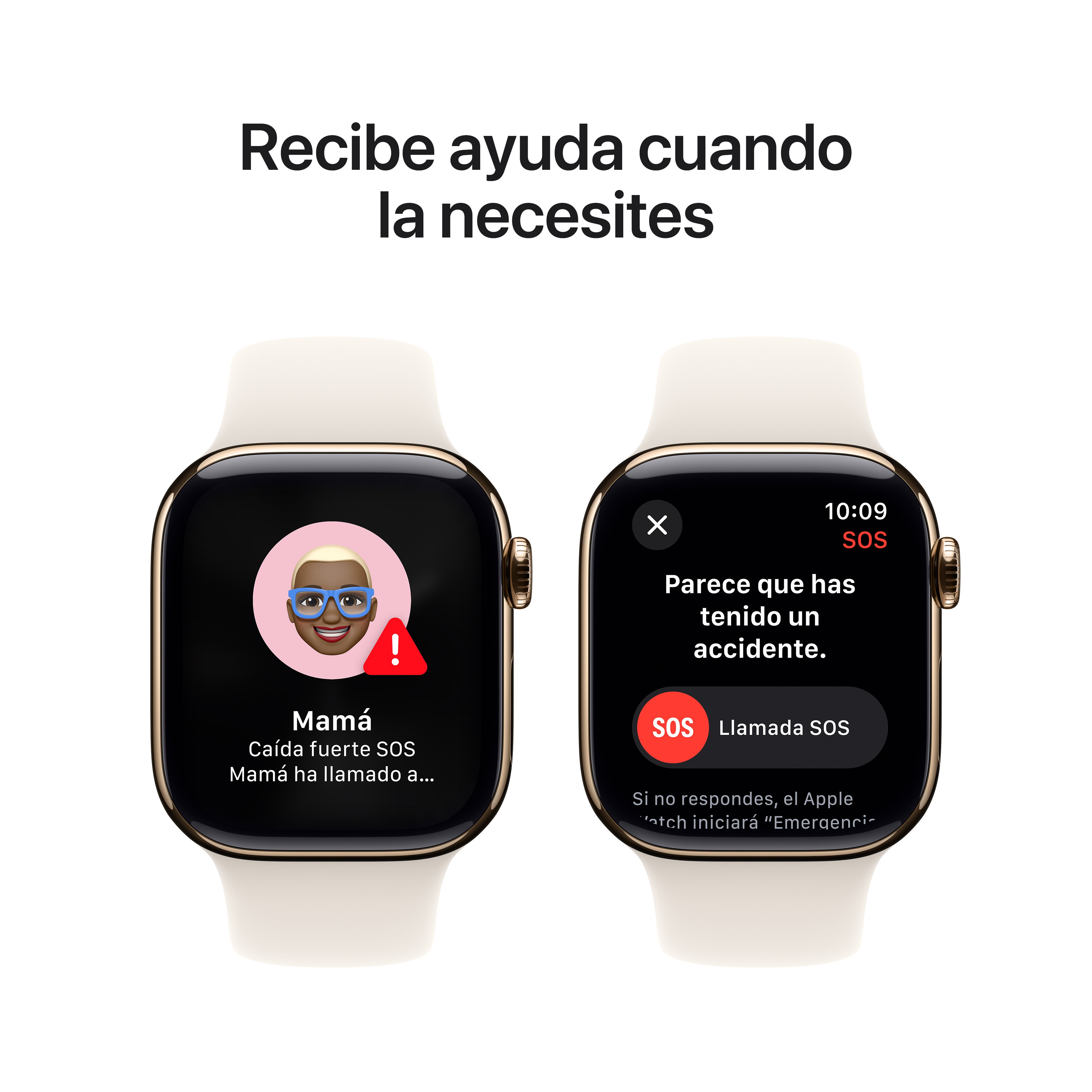 Apple Watch Series 10 GPS + Cellular 42mm Titanio Oro con correa Deportiva Blanco Estrella S/M - Oro Oro-7