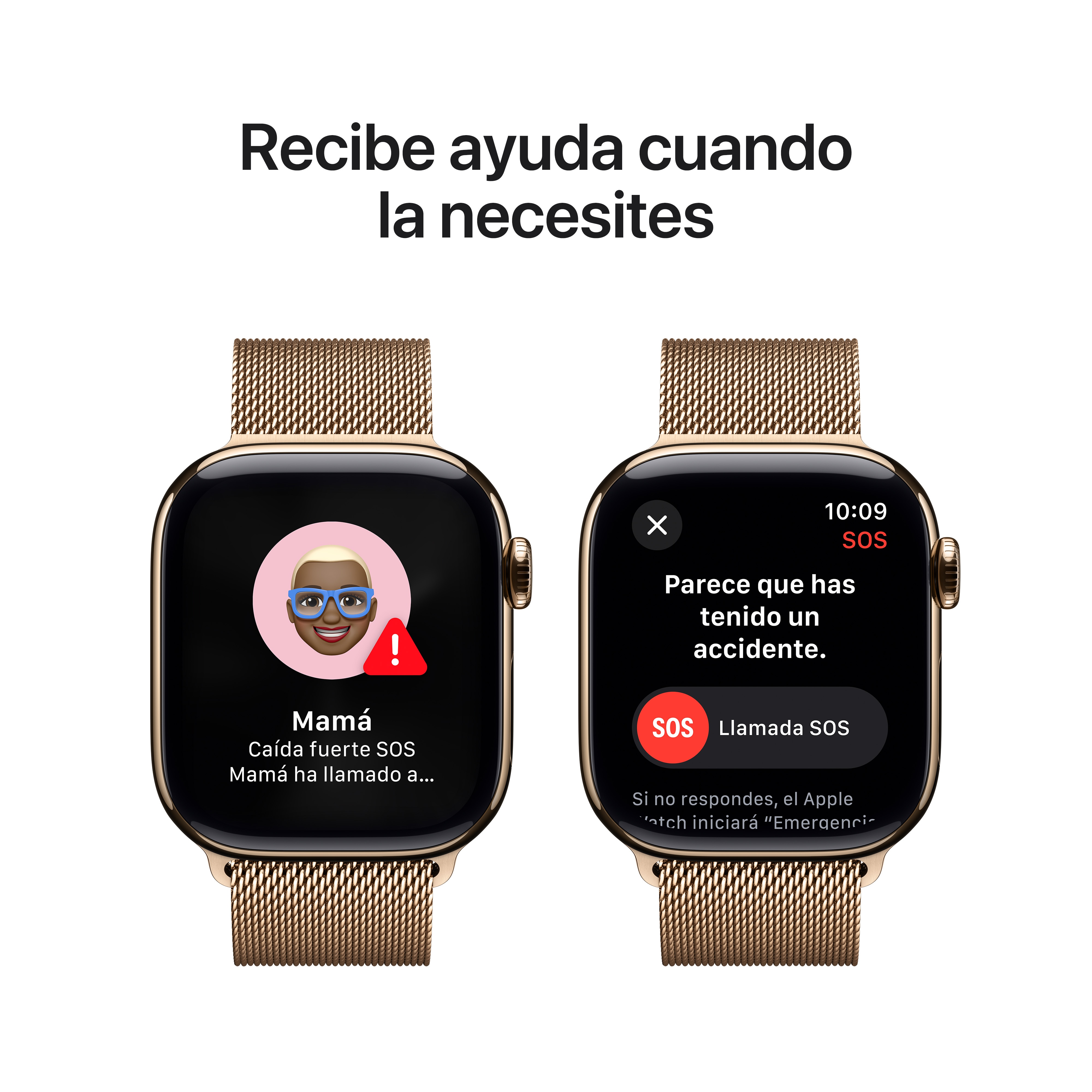 Apple Watch Series 10 GPS + Cellular 42mm - Titânio Dourado com Bracelete Milanese Loop Dourada Ouro-7