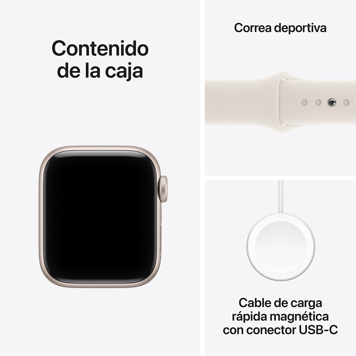 Apple Watch SE 3 GPS + Cellular 40mm Aluminio blanco estrella con Correa Deportiva Blanco Estrella (S/M) Aluminio Blanco Estrella-8