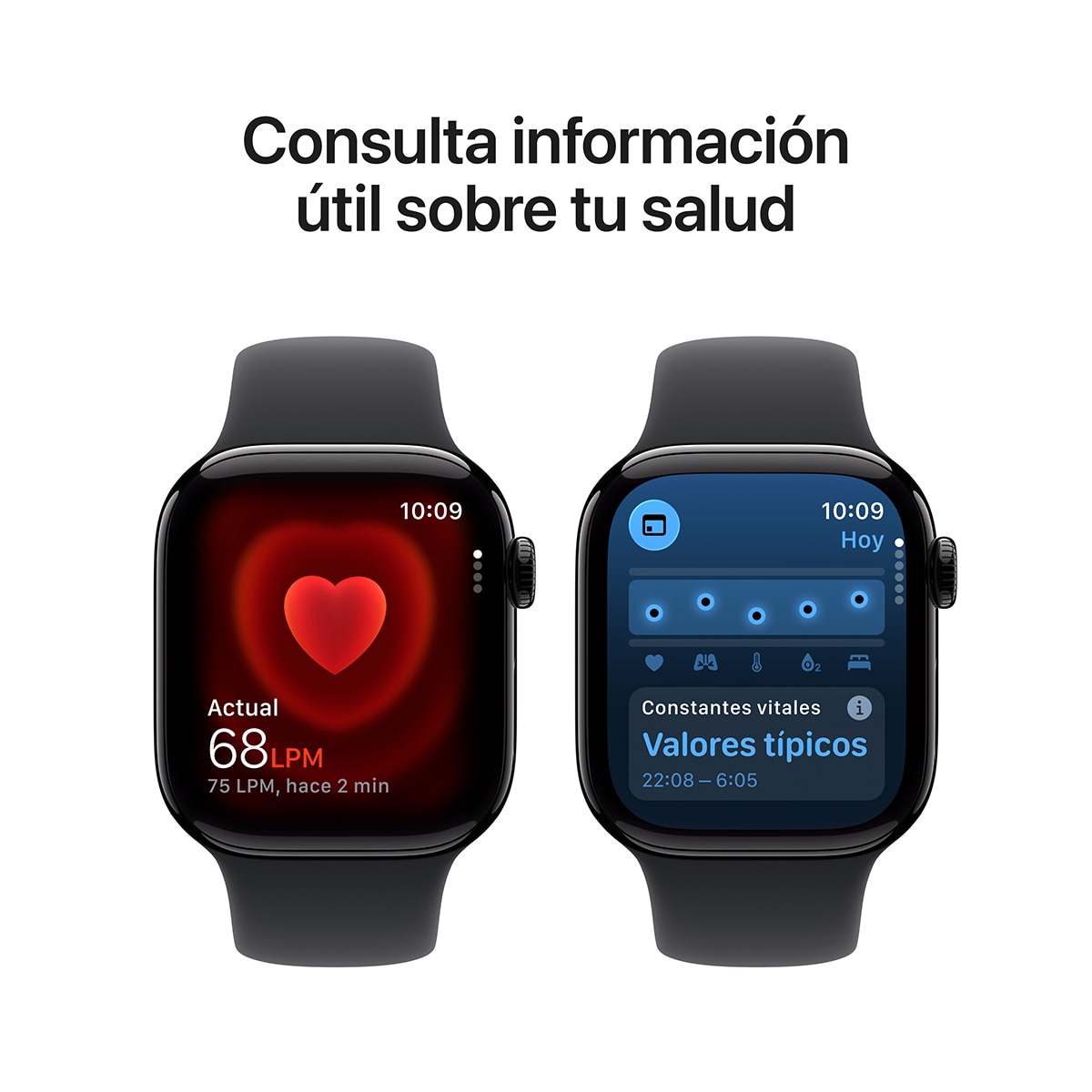 Apple Watch Series 11 GPS 42mm Aluminio negro azabache con Correa Deportiva Negro (S/M) Aluminio Negro Azabache-6
