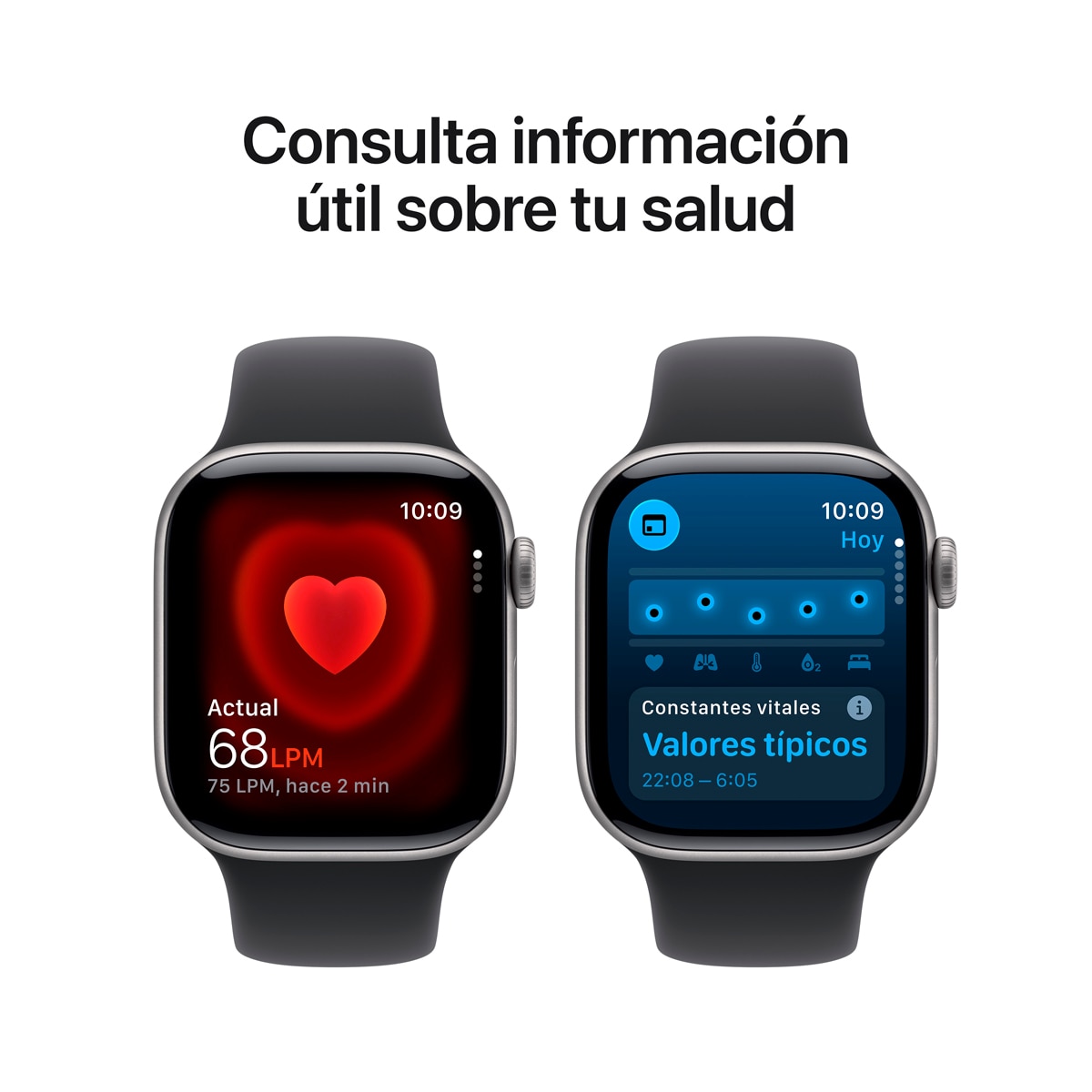 Apple Watch Series 11 GPS 42mm Aluminio gris espacial con Correa Deportiva Negro (S/M) Aluminio Gris Espacial-6