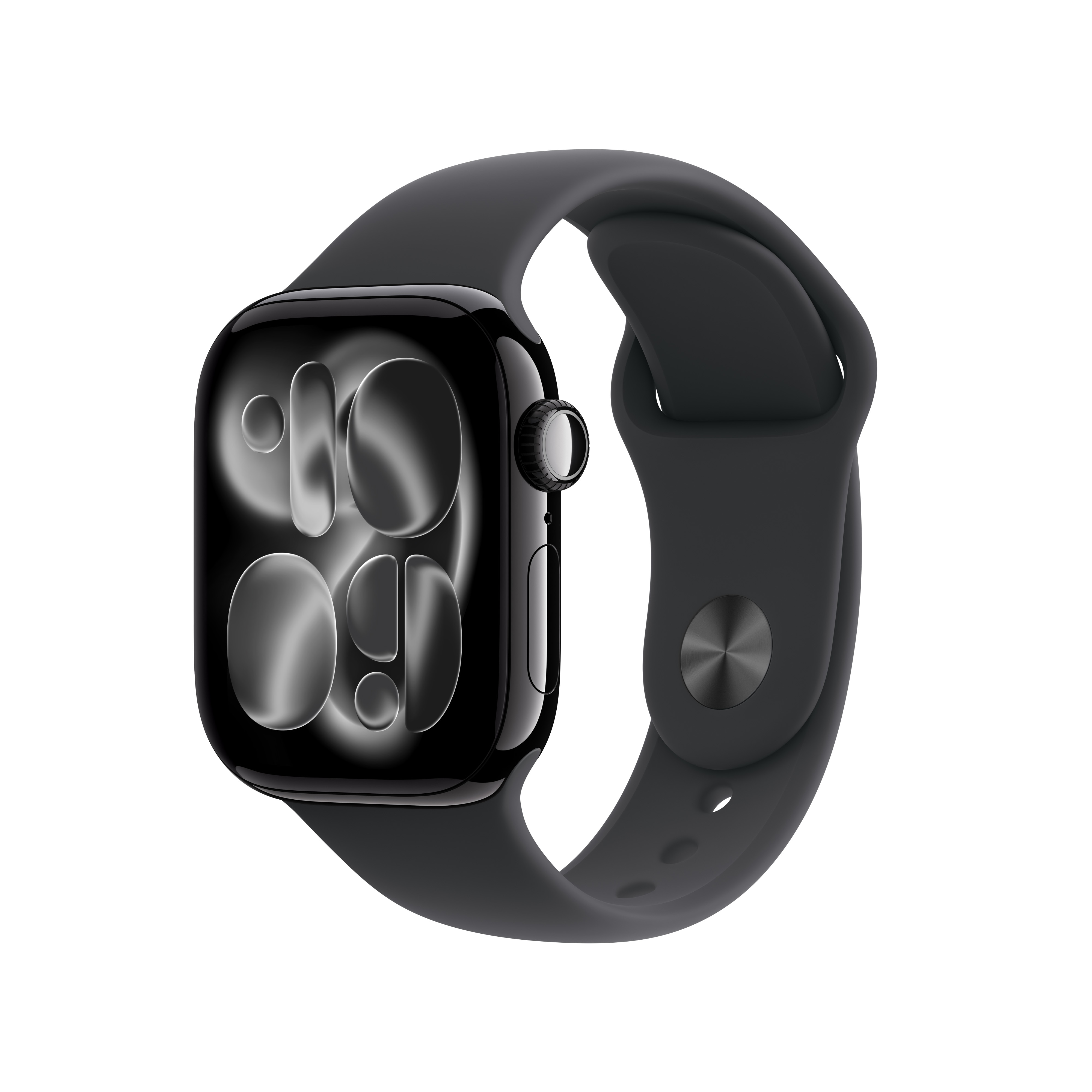 Imagem 0 de Apple Watch Series 11 GPS + Cellular 42mm Alumínio Preto Brilhante com Bracelete Desportiva Preto (M/L)
