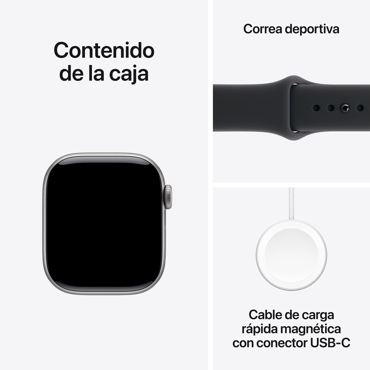 Apple Watch Series 11 GPS + Cellular 42mm Aluminio gris espacial con Correa Deportiva Negro (S/M) Aluminio Gris Espacial-9
