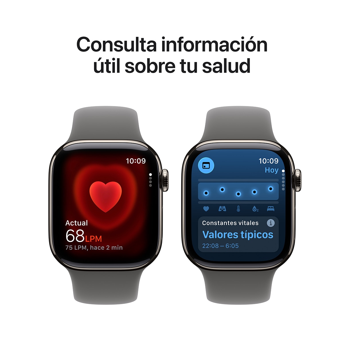 Apple Watch Series 11 GPS + Cellular 42mm Titanio natural con Correa Deportiva Gris Piedra (M/L) Titanio Natural-6