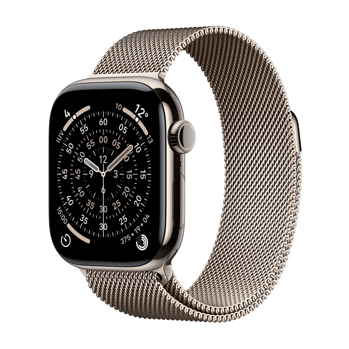 Imagem 0 de Apple Watch Series 11 GPS + Cellular 42mm Titânio Natural com Bracelete Milanese Loop Natural