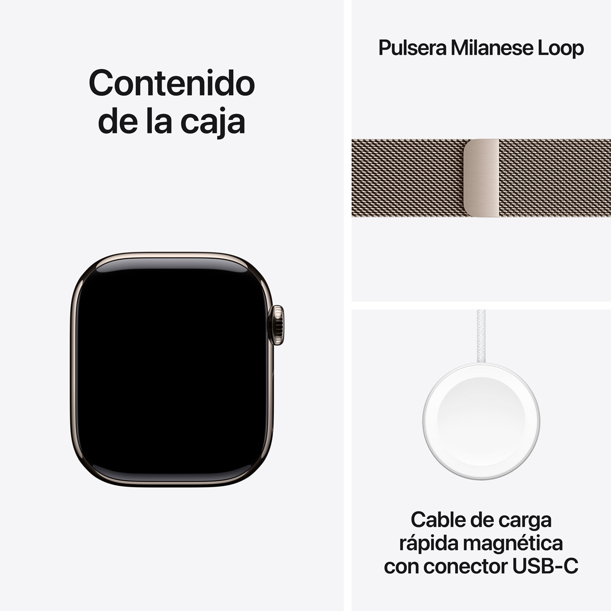 Apple Watch Series 11 GPS + Cellular 42mm Titanio natural con Correa Milanese Loop Natural Titanio Natural-9