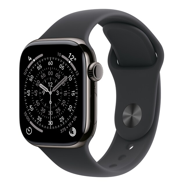 Imagen 0 de Apple Watch Series 11 GPS + Cellular 42mm Titanio pizarra con Correa Deportiva Negro (M/L)