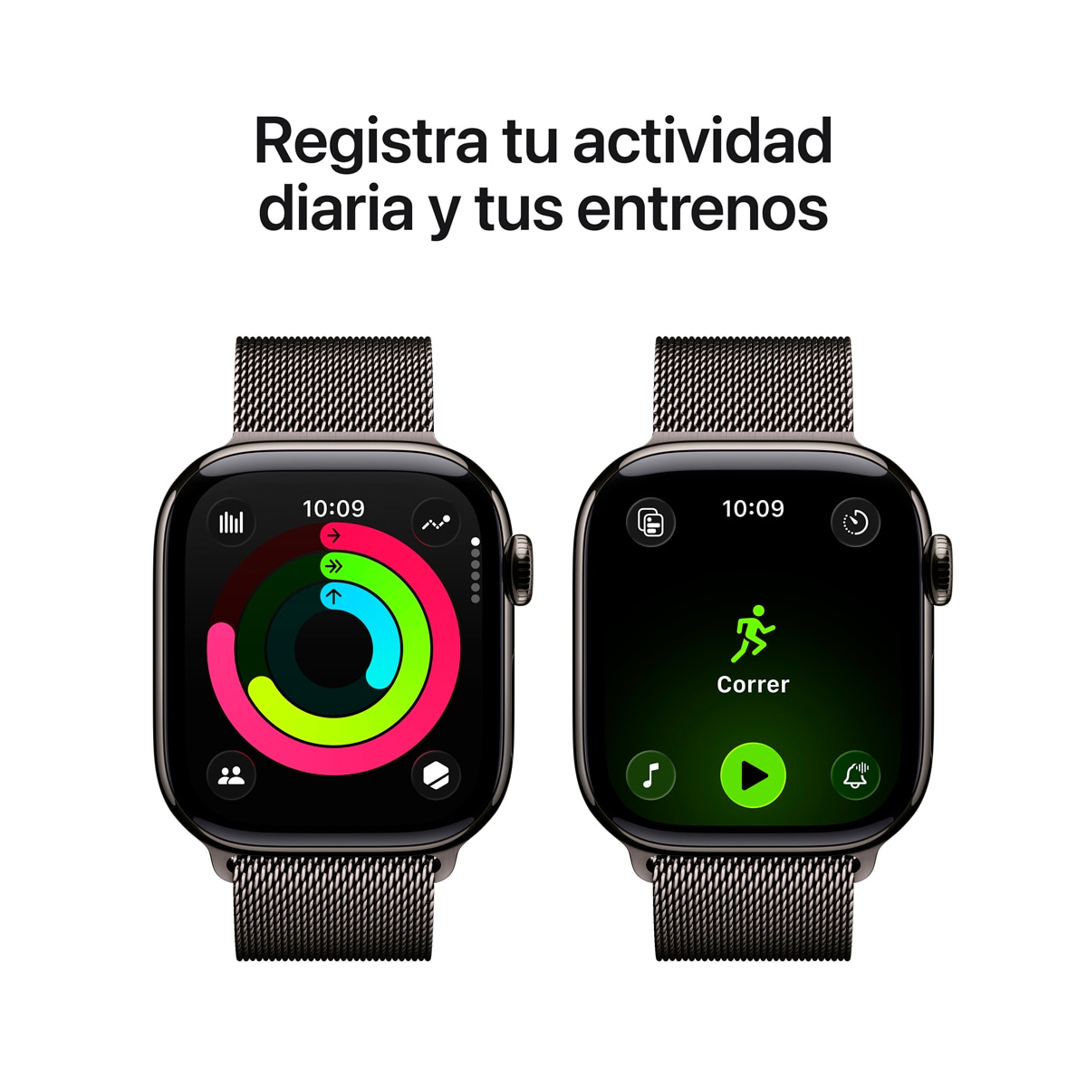 Apple Watch Series 11 GPS + Cellular 42mm Titanio pizarra con Correa Milanese Loop Pizarra Titanio Pizarra-5