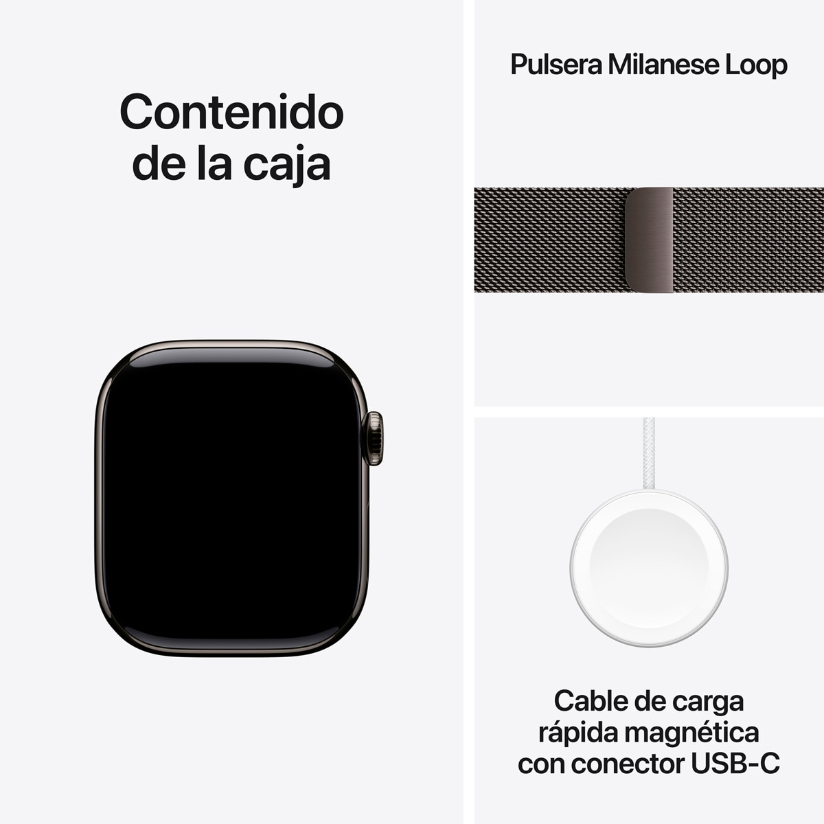 Apple Watch Series 11 GPS + Cellular 42mm Titanio pizarra con Correa Milanese Loop Pizarra Titanio Pizarra-9