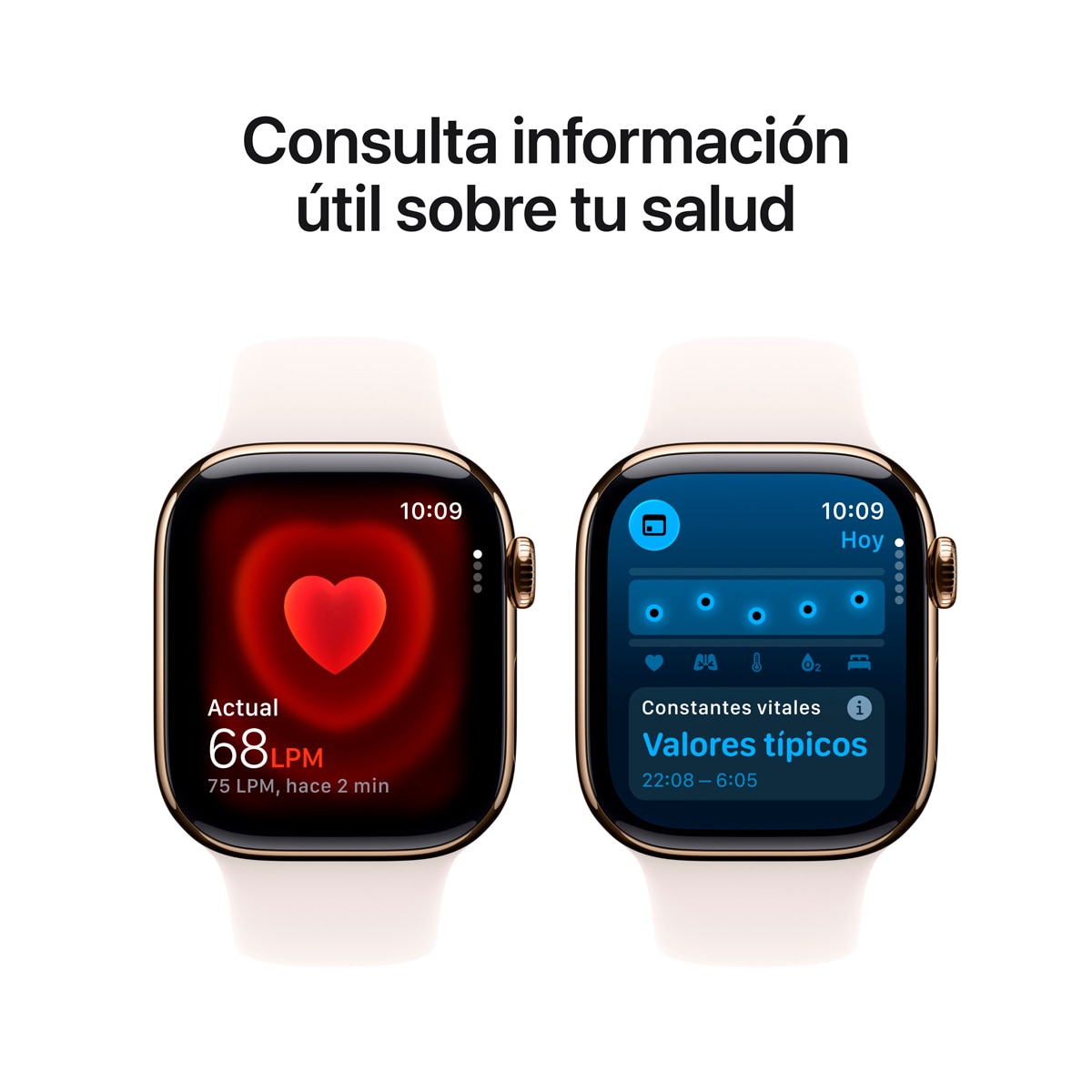 Apple Watch Series 11 GPS + Cellular 42mm Titanio oro con Correa Deportiva Rosa Rubor (S/M) Titanio Oro-6