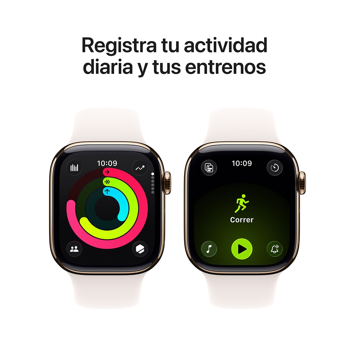 Apple Watch Series 11 GPS + Cellular 42mm Titânio Dourado com Bracelete Desportiva Rosa Rubor (M/L) Ouro Titânio-5