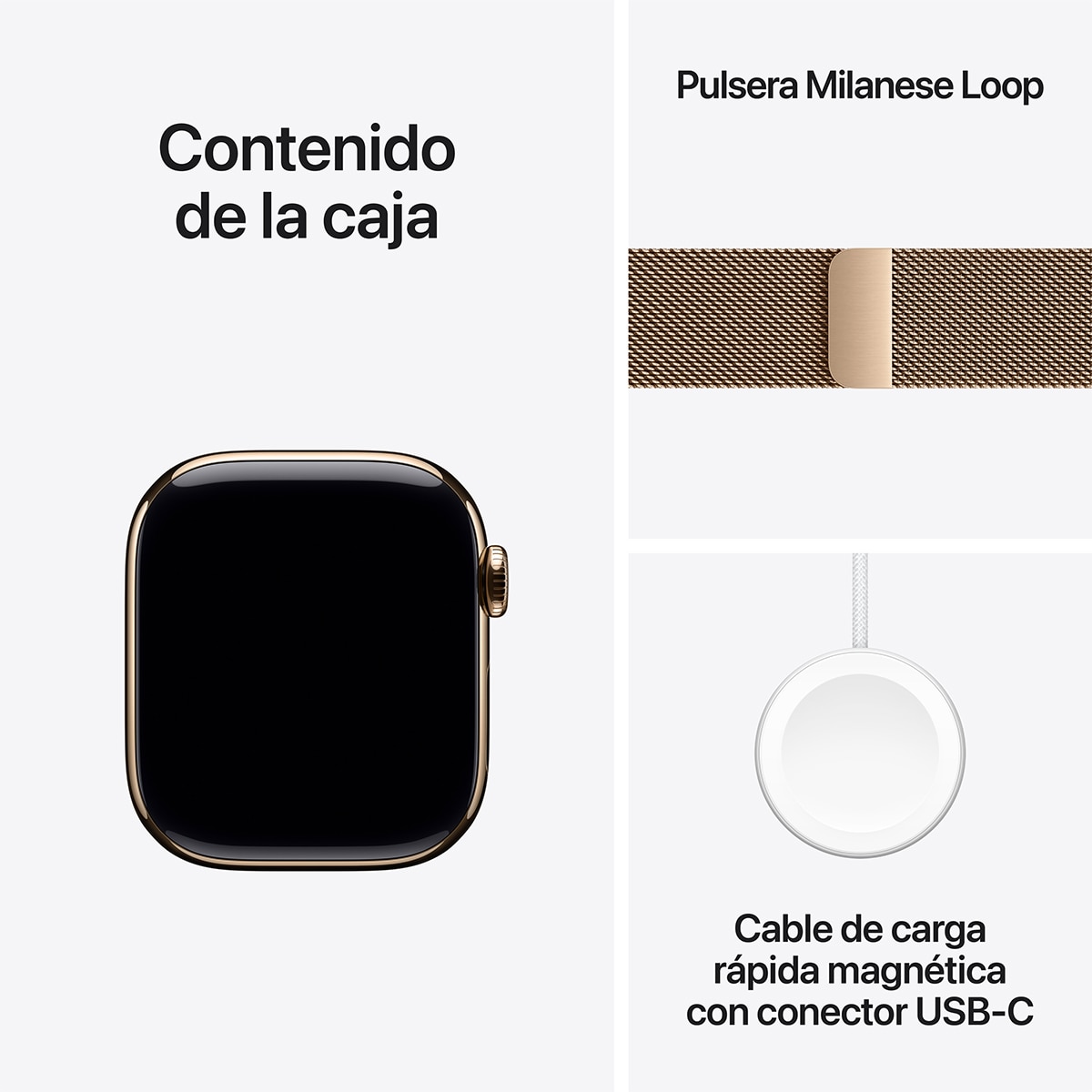 Apple Watch Series 11 GPS + Cellular 42mm Titanio oro con Correa Milanese Loop Oro Titanio Oro-9
