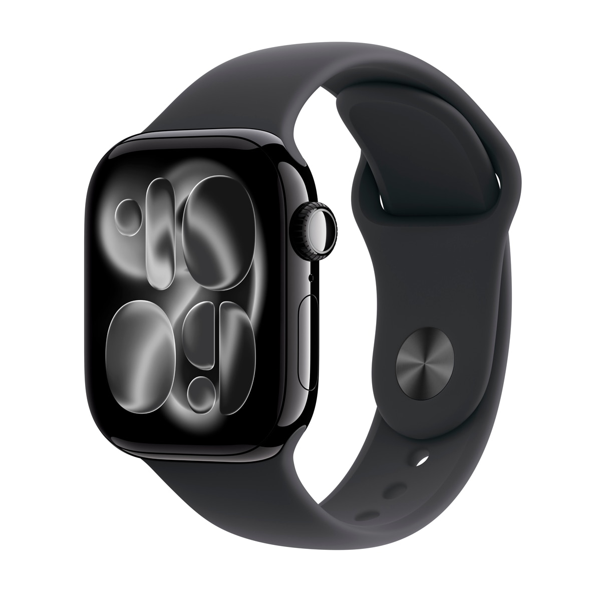 Imagem 0 de Apple Watch Series 11 GPS 42mm Alumínio Preto Brilhante com Bracelete Desportiva Preto (M/L)