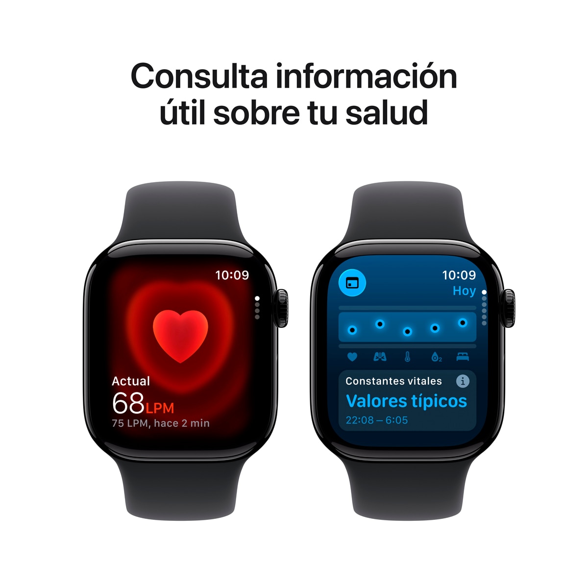 Apple Watch Series 11 GPS 42mm Aluminio negro azabache con Correa Deportiva Negro (M/L) Aluminio Negro Azabache-6