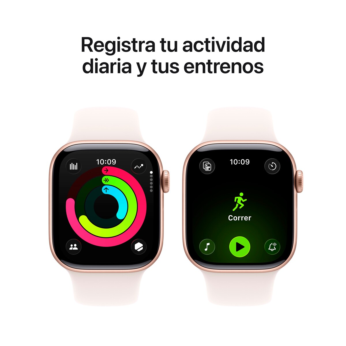 Apple Watch Series 11 GPS 42mm Alumínio Dourado com Bracelete Desportiva Rosa Rubor (M/L) Alumínio Dourado Rosa-5