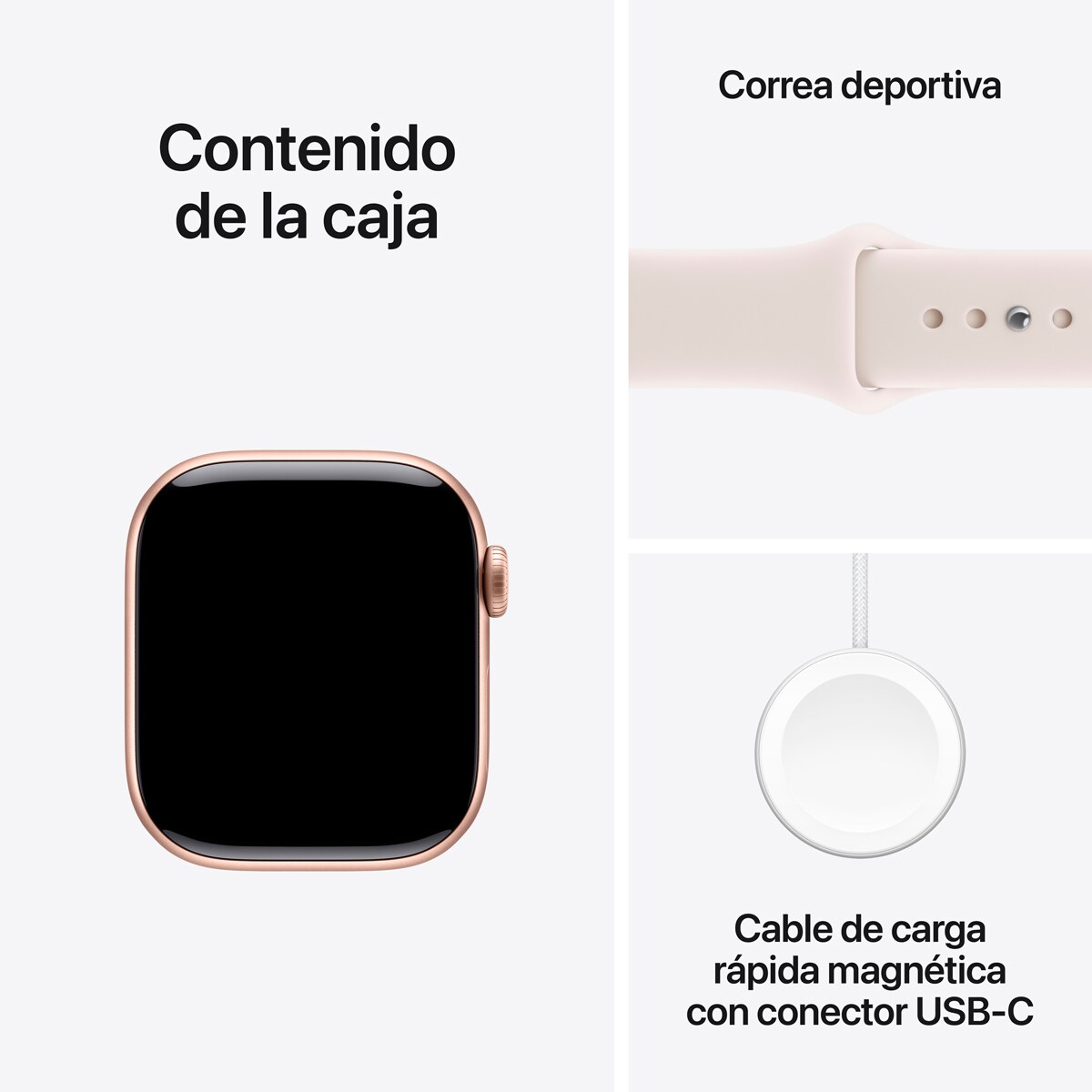 Apple Watch Series 11 GPS 42mm Alumínio Dourado com Bracelete Desportiva Rosa Rubor (M/L) Alumínio Dourado Rosa-9