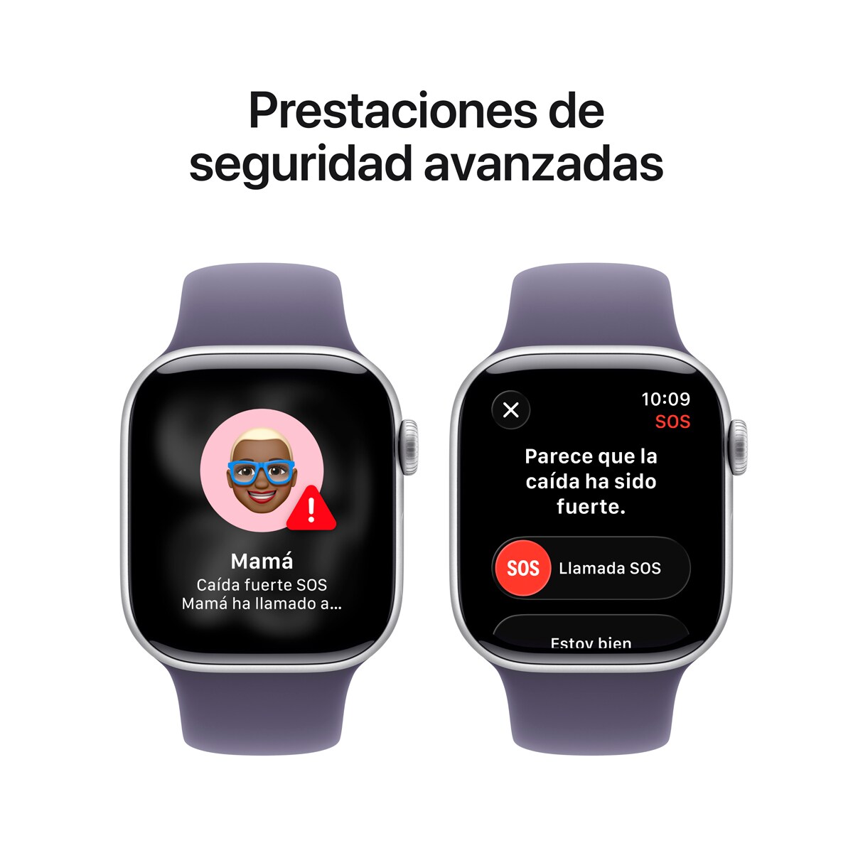 Apple Watch Series 11 GPS + Cellular 42mm Aluminio plata con Correa Deportiva Niebla Lila (S/M) Aluminio Plata-7