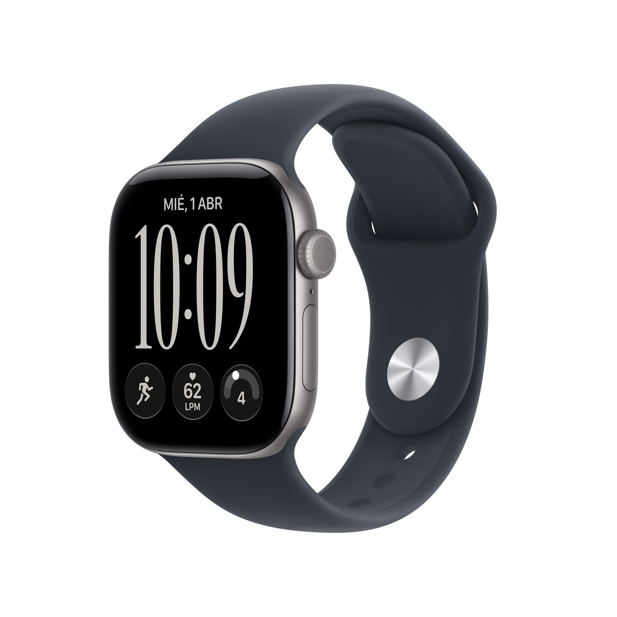 Imagen 0 de Apple Watch Series 12 GPS 42mm Gris espacial con Correa Deportiva Azul Náutico (S/M) Aluminio Gris Espacial