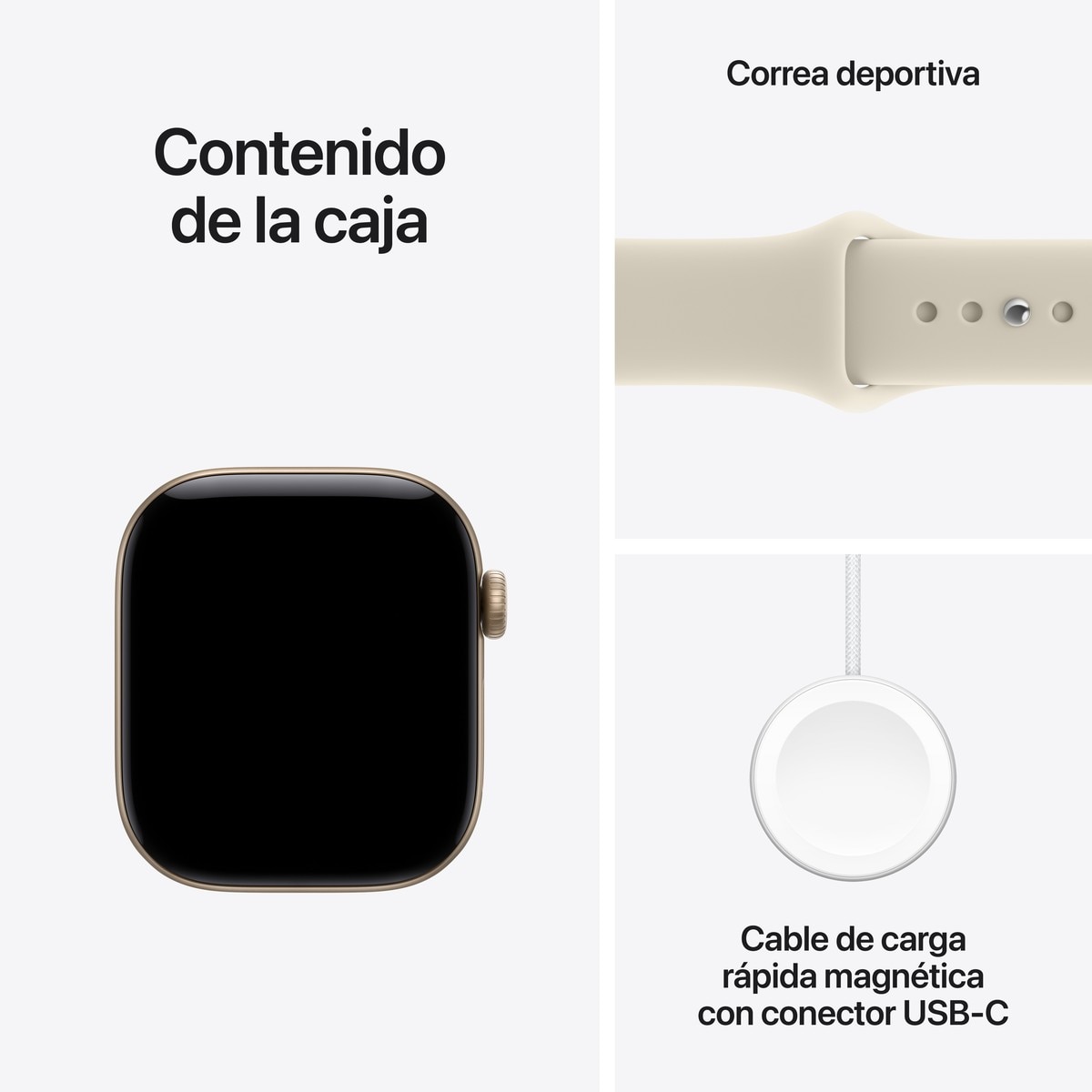 Apple Watch Series 12 GPS 42mm Dorado claro con Correa Deportiva Arena (M/L) - Aluminio / Dorado Aluminio / Dorado-7