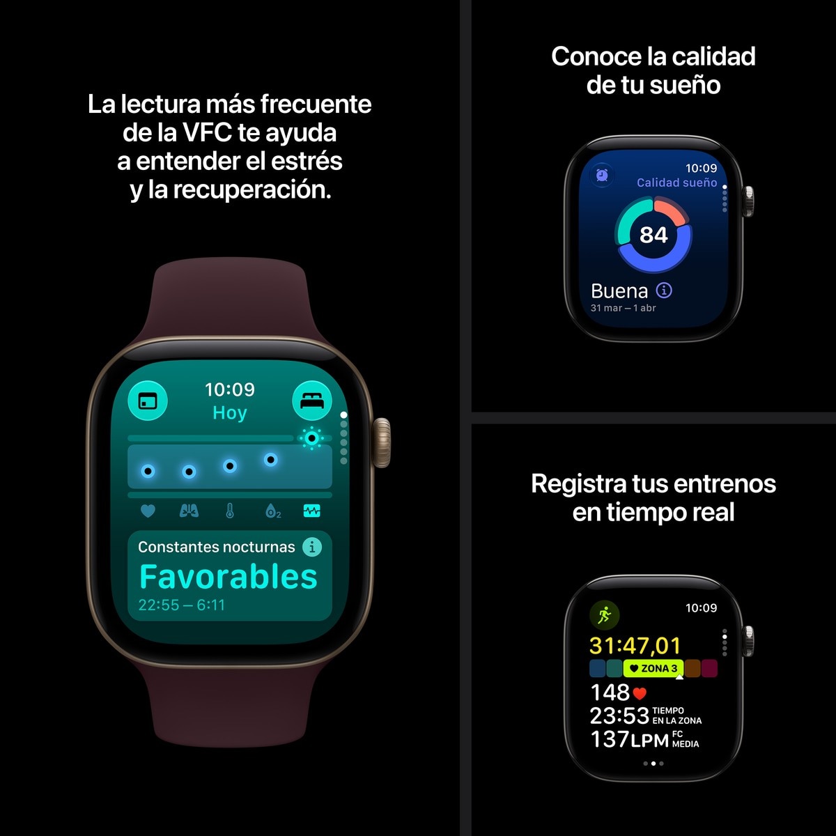 Apple Watch Series 12 GPS 42mm con Correa Deportiva Verde oliva (S/M) - Aluminio Bronce Oscuro Aluminio Bronce Oscuro-5