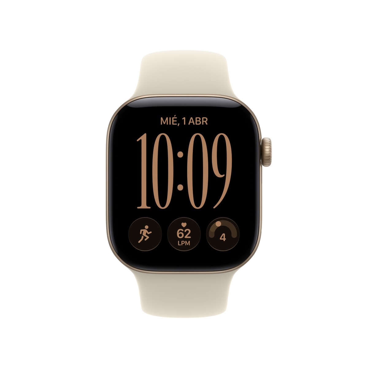 Apple Watch Série 12 GPS + Cellular 42 mm Dourado claro com bracelete desportiva Arena (S/M) Alumínio/Dourado-2