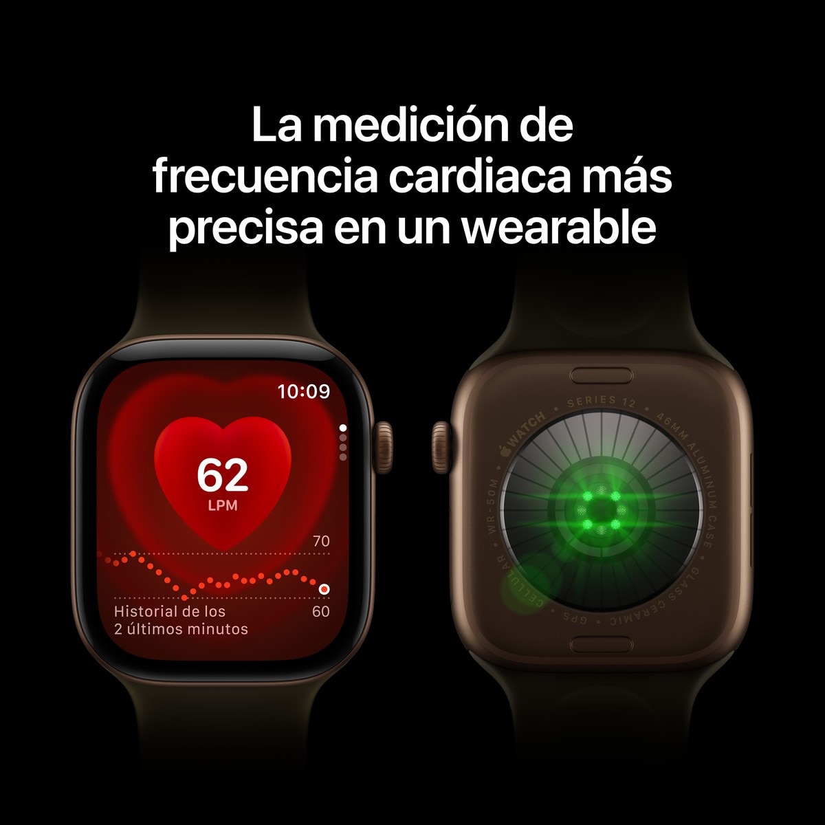 Apple Watch Série 12 GPS + Cellular 42 mm Dourado claro com bracelete desportiva Arena (S/M) Alumínio/Dourado-3
