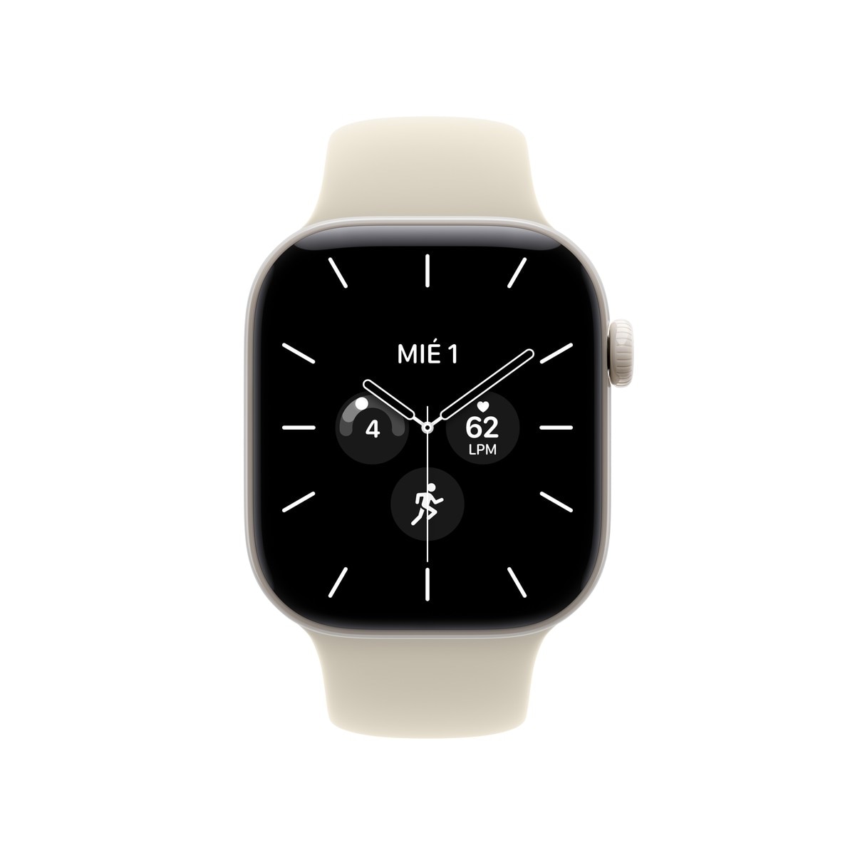 Apple Watch Série 12 GPS + Cellular 42 mm em cerâmica branco pérola com bracelete desportivo Arena (S/M) Cerâmica Branco Pérola-2