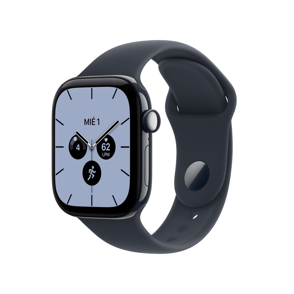 Imagem 0 de Apple Watch Série 12 GPS + Cellular 42 mm em cerâmica azul noturno com bracelete desportivo azul náutico (M/L)