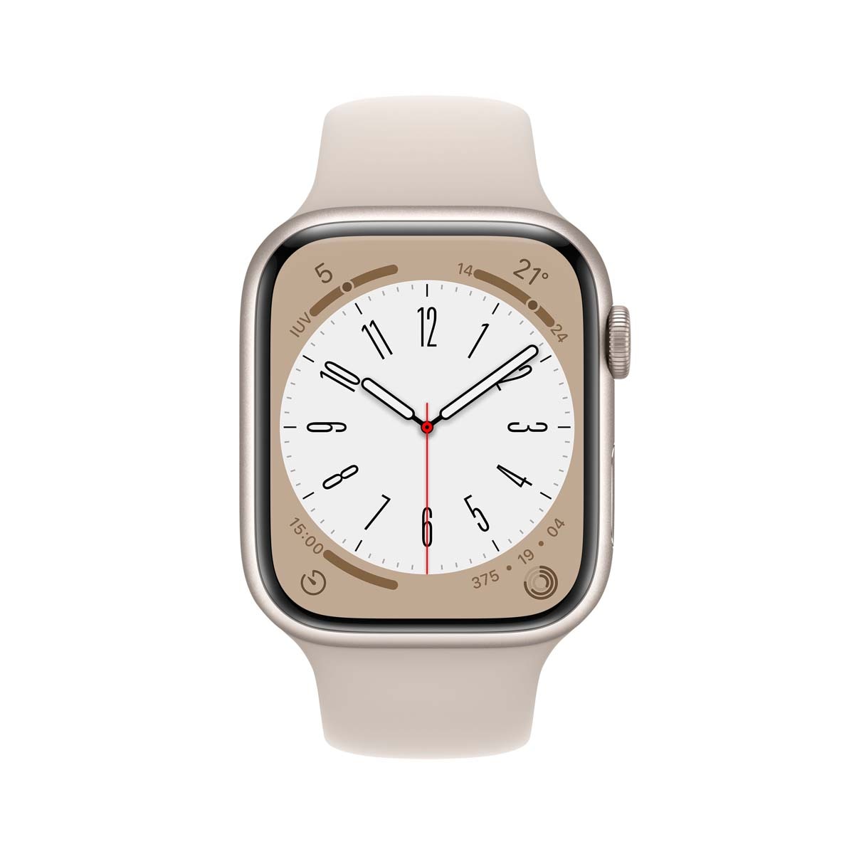 Apple Watch Series 8 GPS + Cellular 45mm con caja de aluminio blanco estrella y correa deportiva blanco estrella Blanco estrella-2