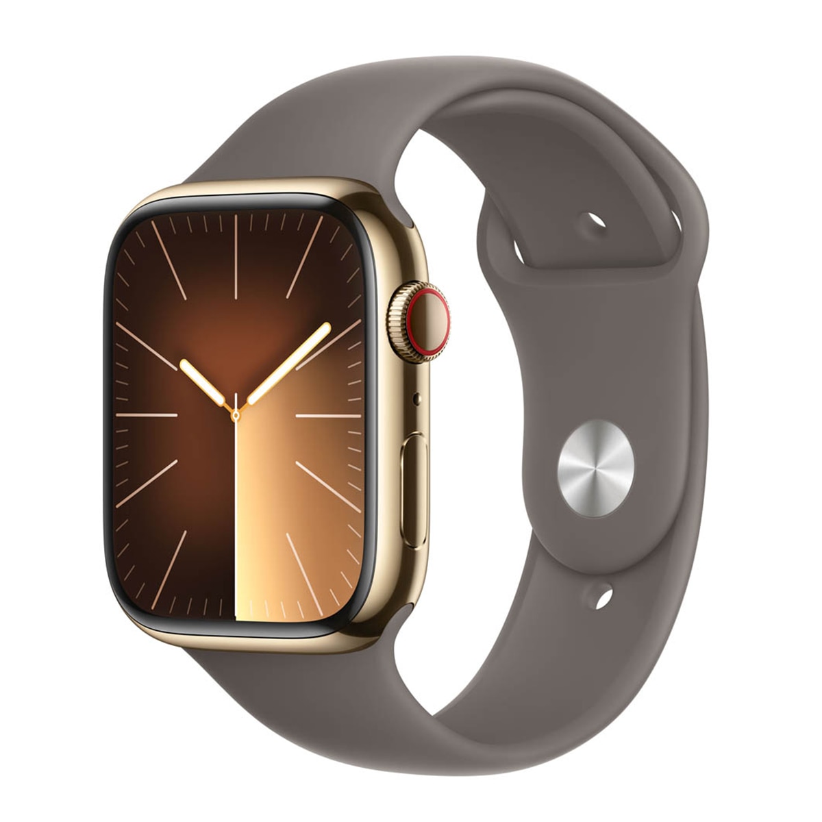 Apple Watch Series 9 GPS + Cellular 45mm Acero inoxidable Oro con correa Arcilla M/L Oro-1