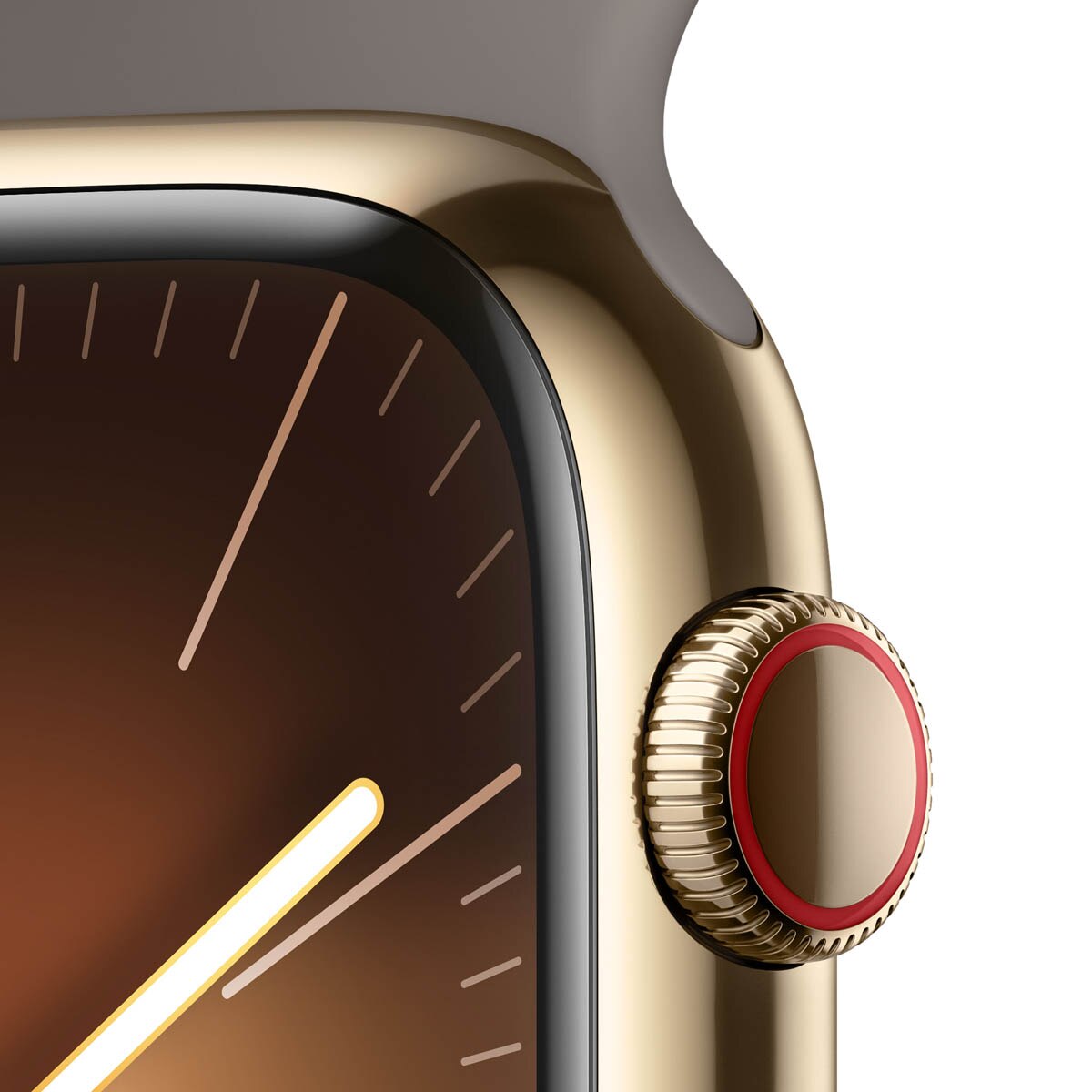Apple Watch Series 9 GPS + Cellular 45mm Acero inoxidable Oro con correa Arcilla M/L Oro-4