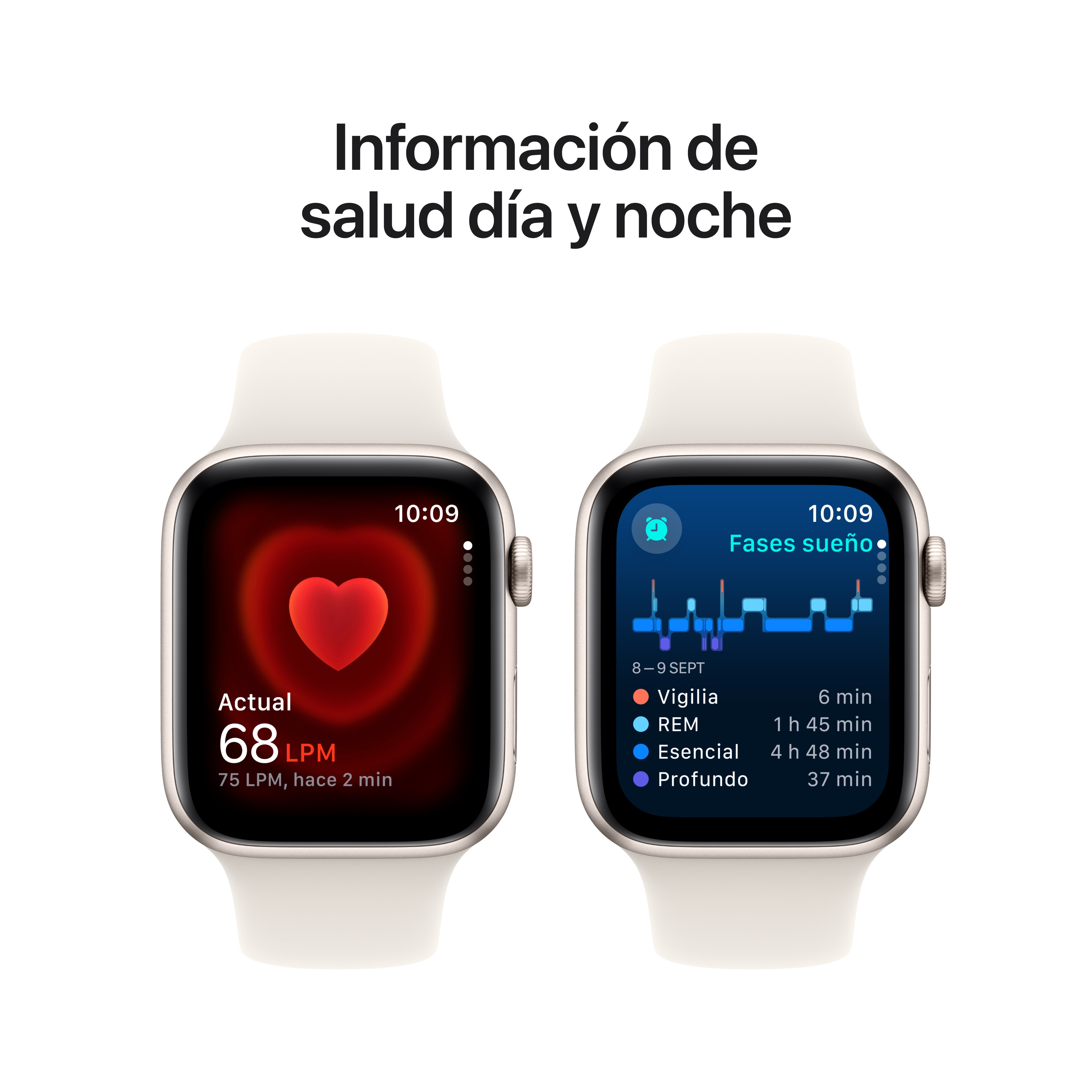 Apple Watch SE GPS 44mm Aluminio Blanco Estrella con correa Deportiva Blanco Estrella S/M Blanco estrella-5