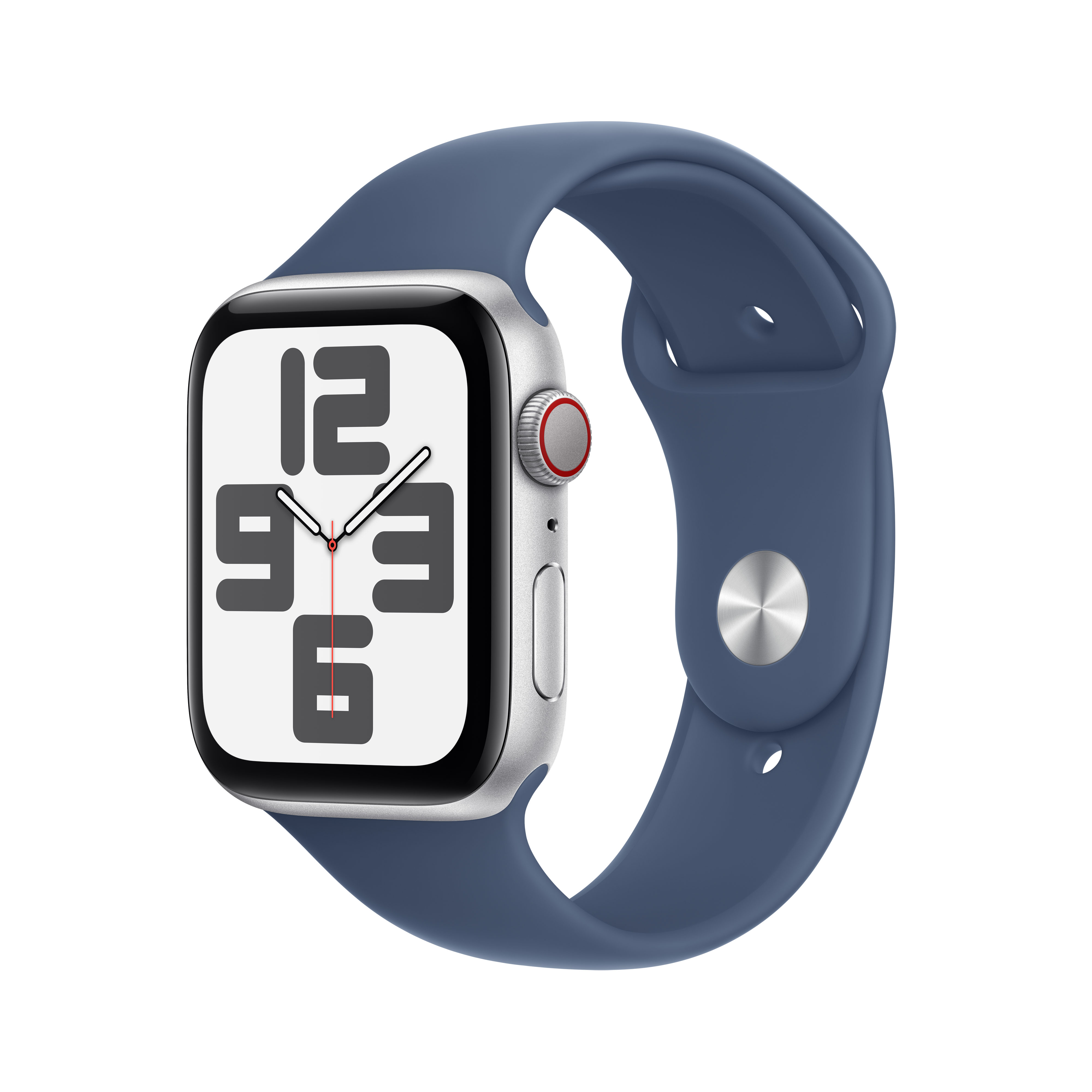 Apple Watch SE GPS + Cellular 44mm - Alumínio Prata com Bracelete Desportiva Azul Denim (Tam. S/M) Prata-1