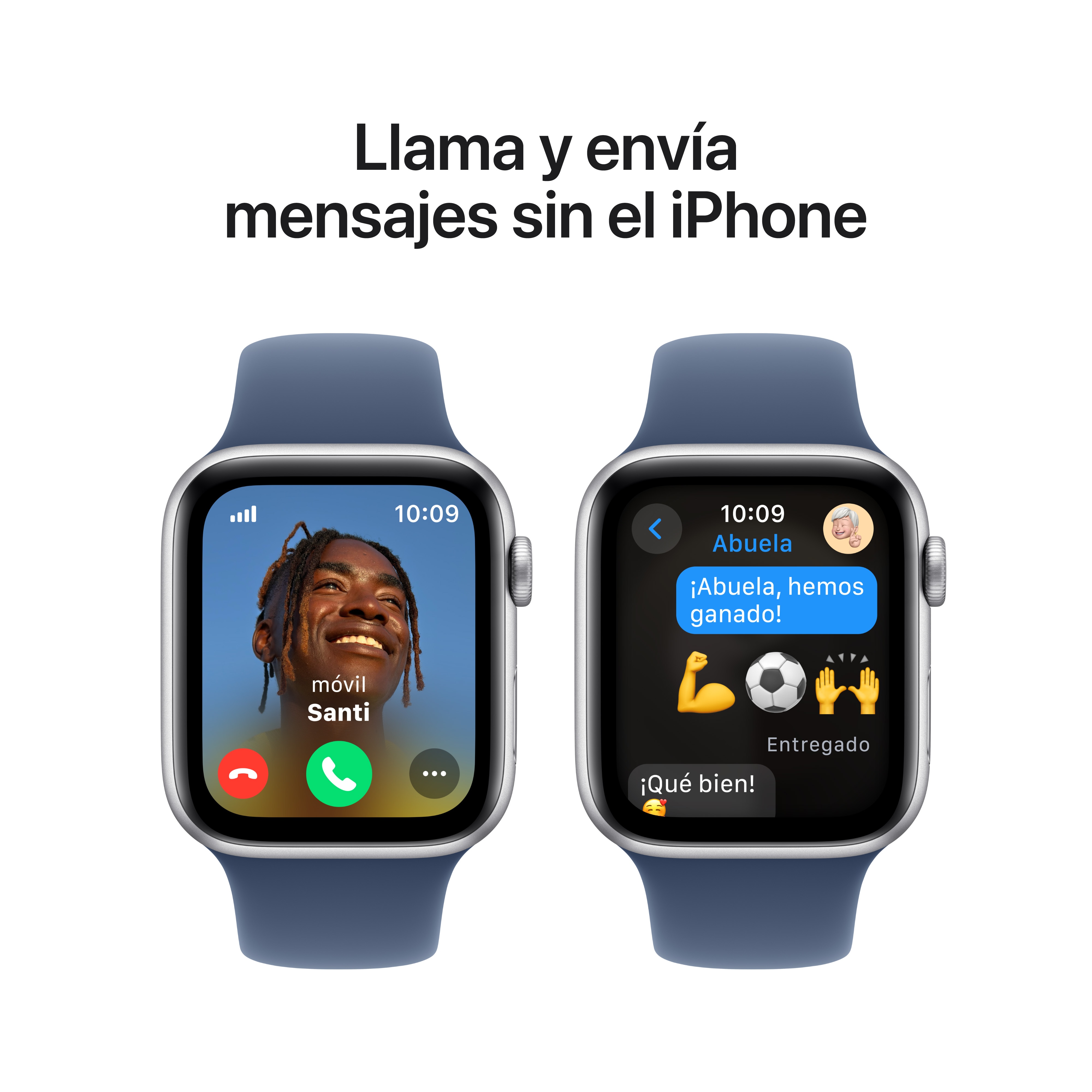 Apple Watch SE GPS + Cellular 44mm - Alumínio Prata com Bracelete Desportiva Azul Denim (Tam. S/M) Prata-4