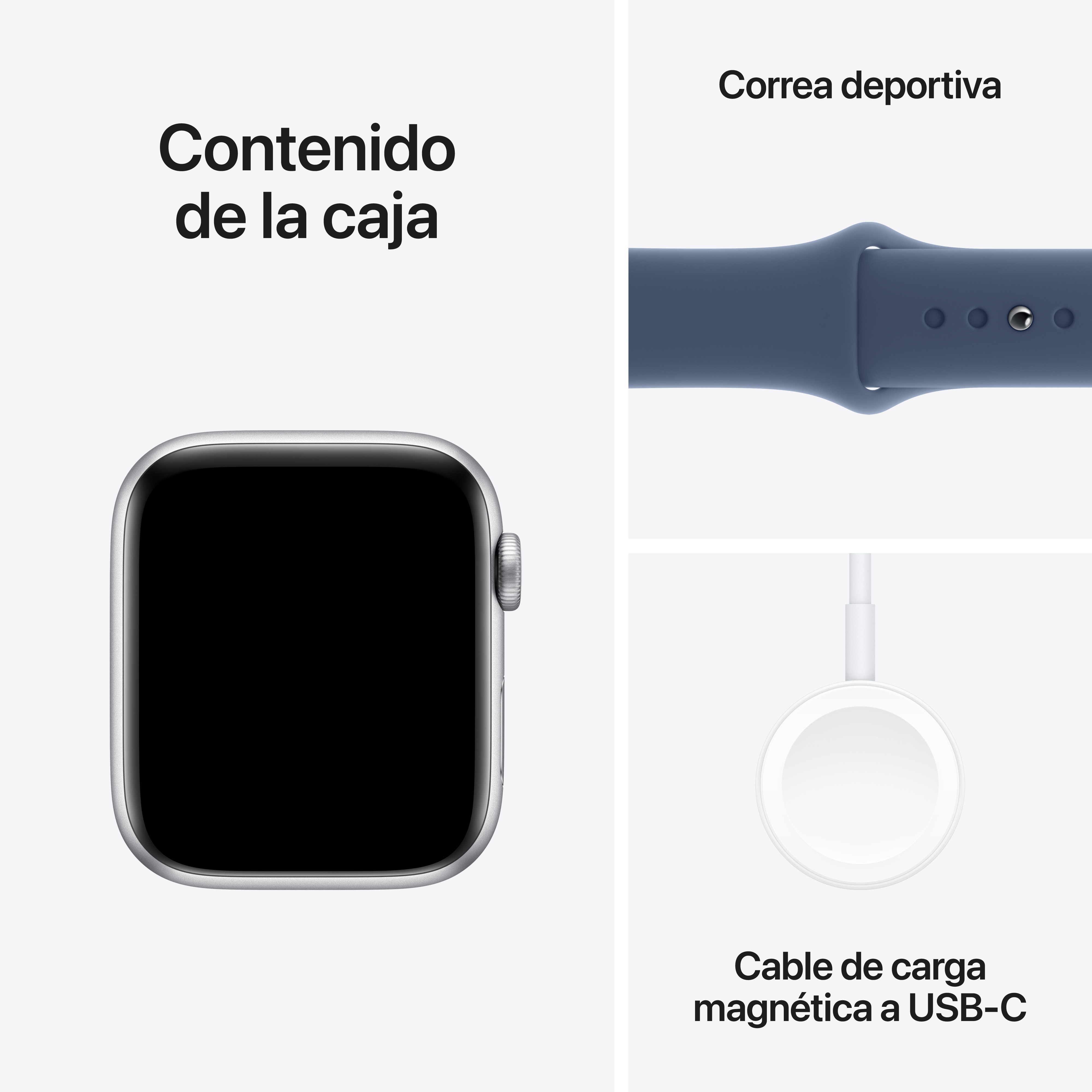 Apple Watch SE GPS + Cellular 44mm - Alumínio Prata com Bracelete Desportiva Azul Denim (Tam. S/M) Prata-7