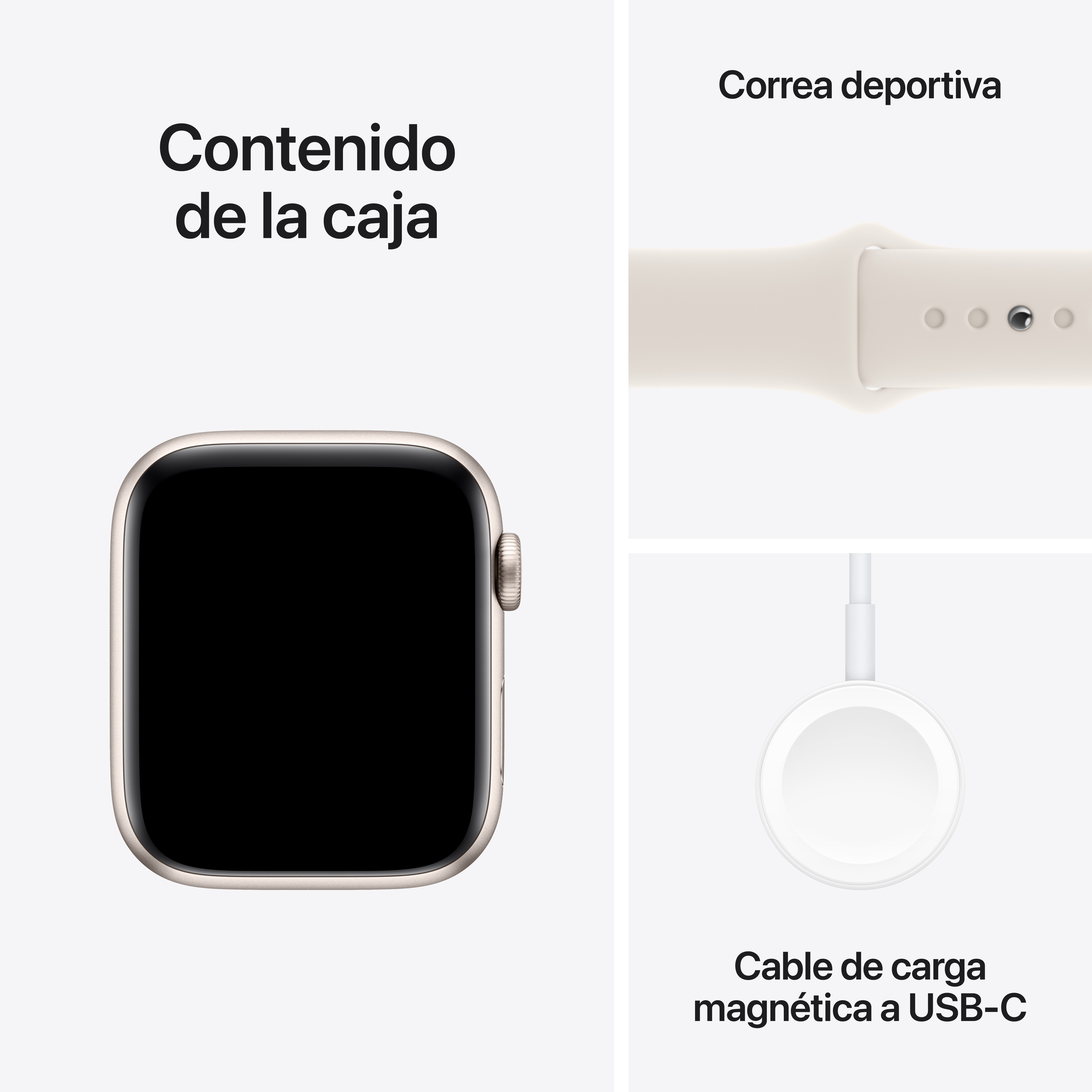 Apple Watch SE GPS + Cellular 44mm Aluminio Blanco Estrella con correa Deportiva Blanco Estrella S/M Blanco estrella-7