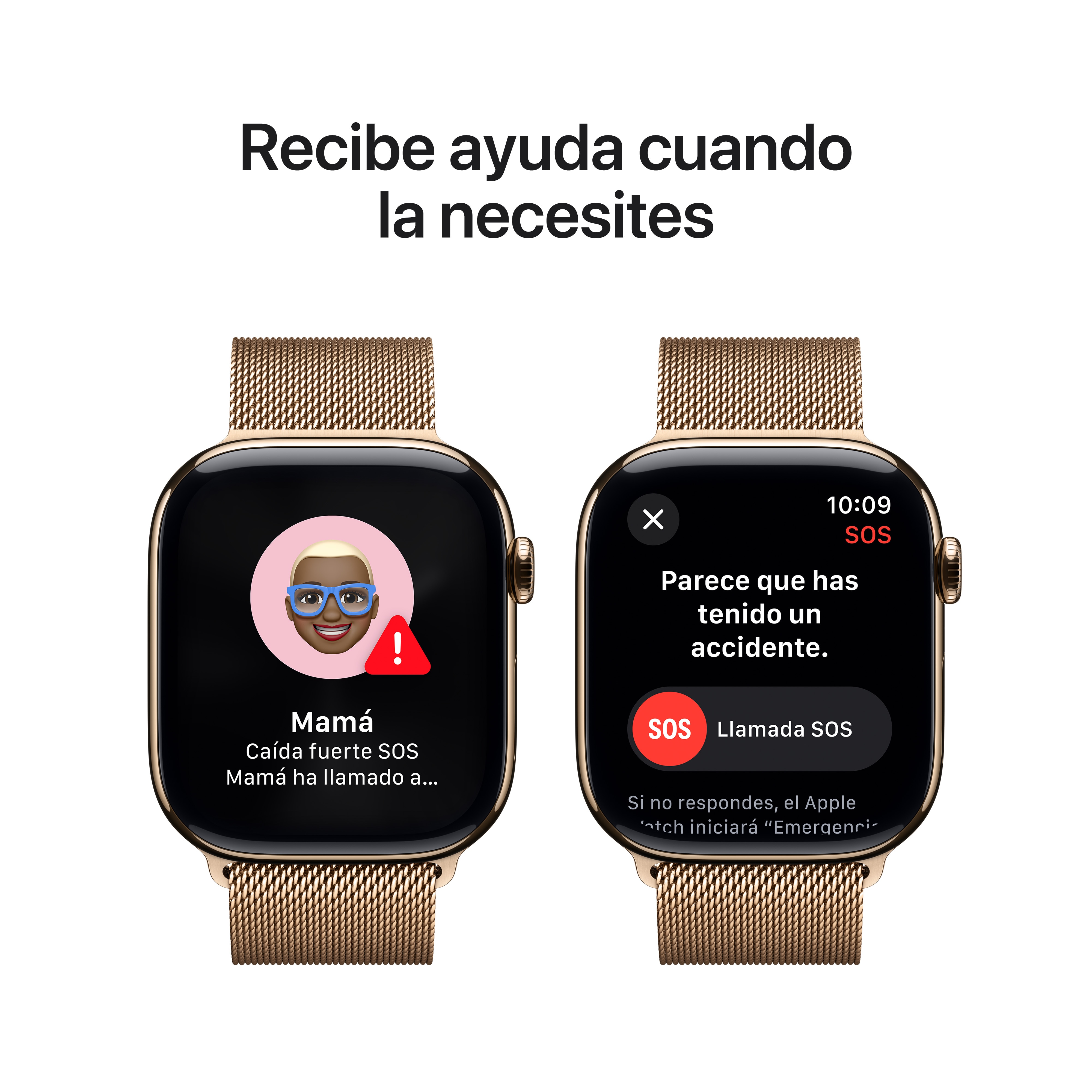Apple Watch Series 10 GPS + Cellular 46mm Titanio Oro con correa Milanese Loop Oro S/M Oro-7