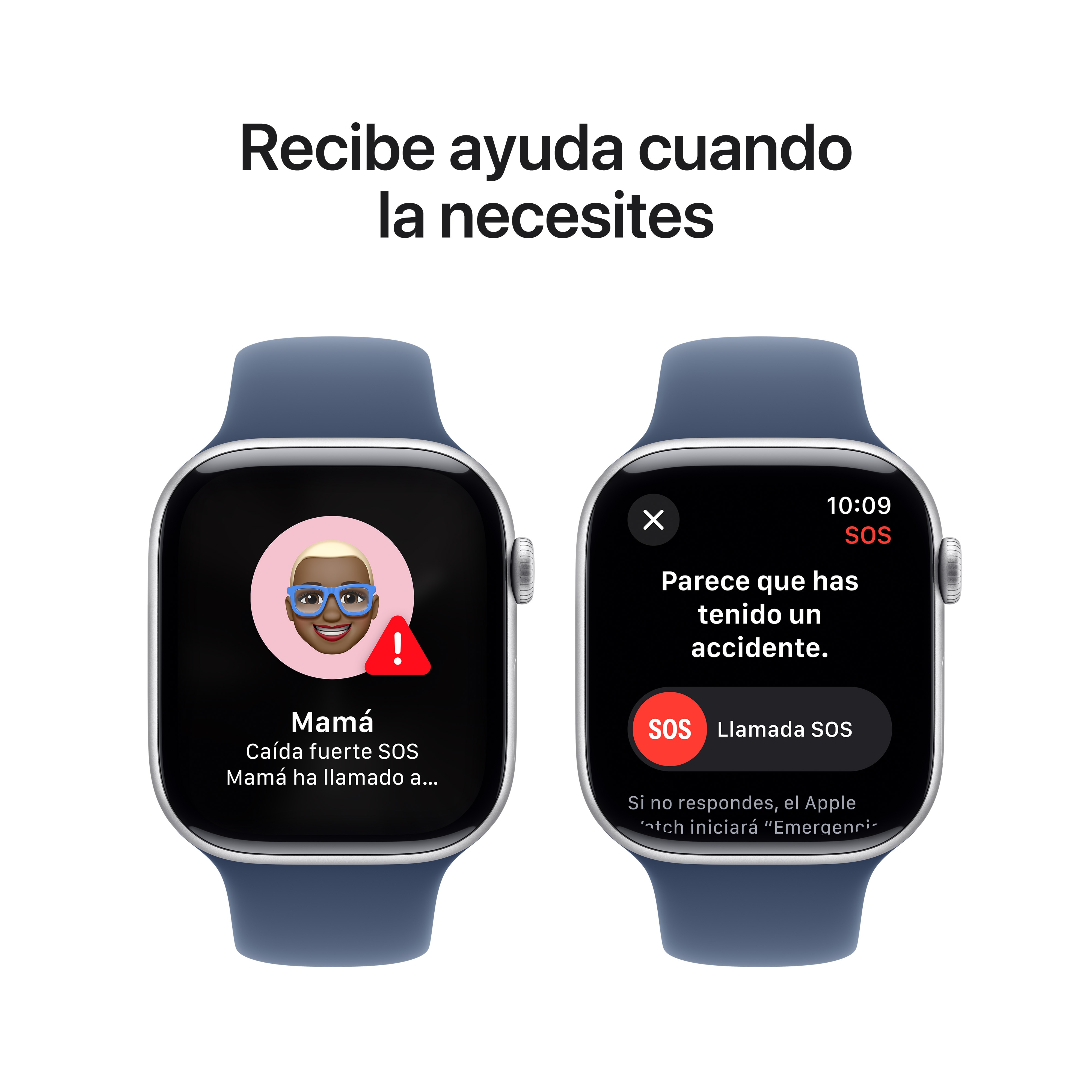 Apple Watch Series 10 GPS 46mm Aluminio Plata con correa Deportiva Azul Denim S/M Plata-7