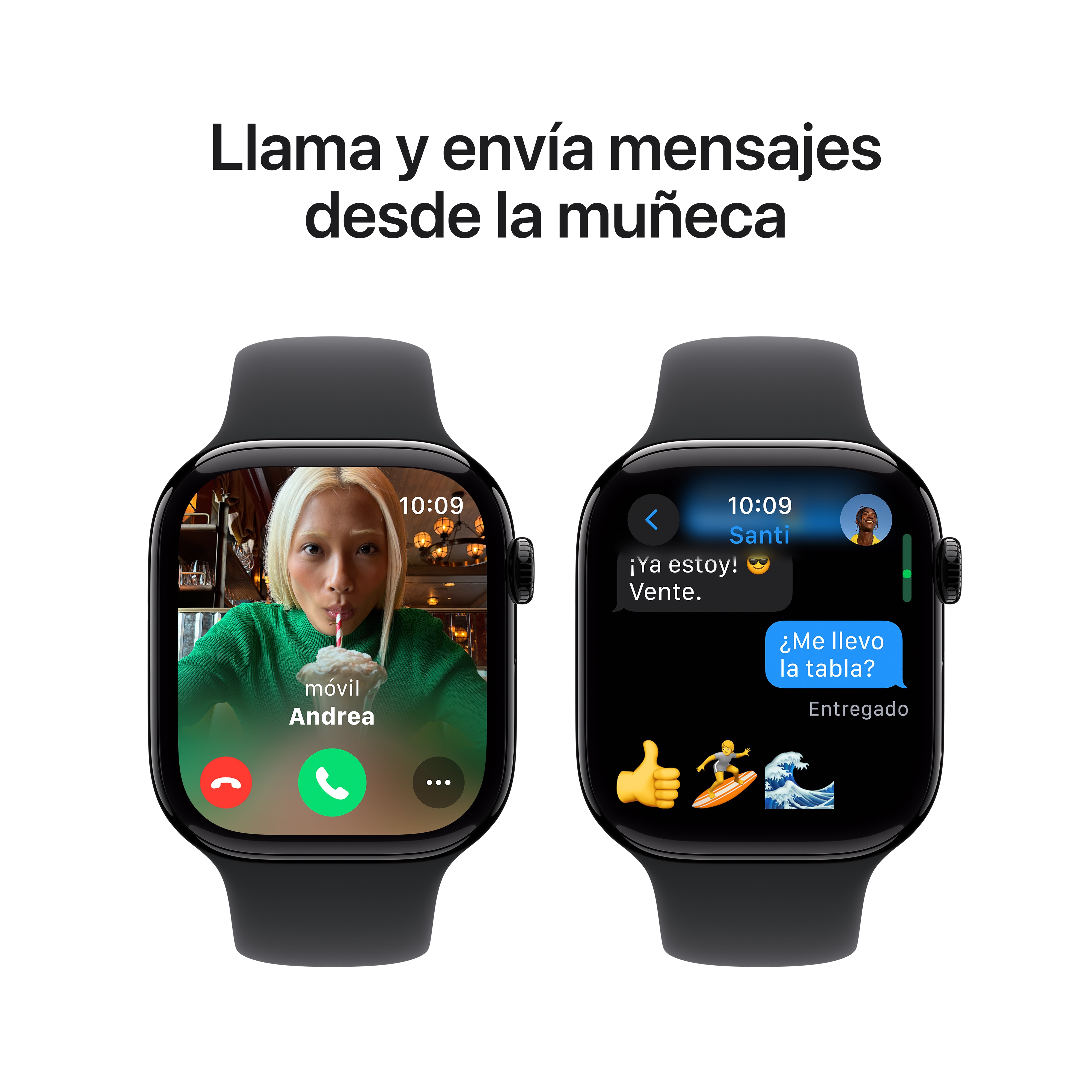 Apple Watch Series 10 GPS 46mm Aluminio Negro Azabache con correa Deportiva Negra M/L Negro Azabache-8
