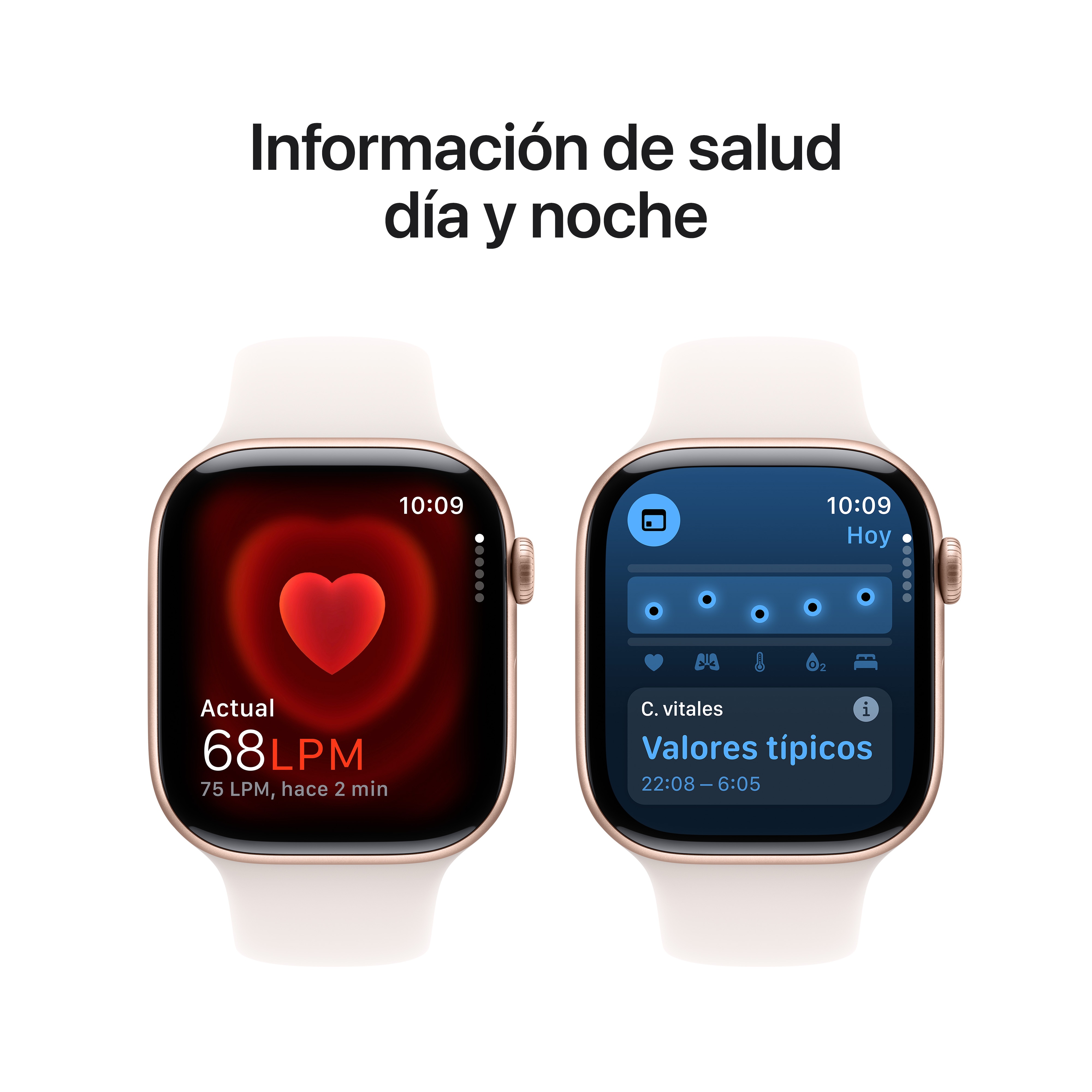 Apple Watch Series 10 GPS + Cellular 46mm Aluminio Oro Rosa con correa Deportiva Rosa Rubor M/L Oro Rosa-6