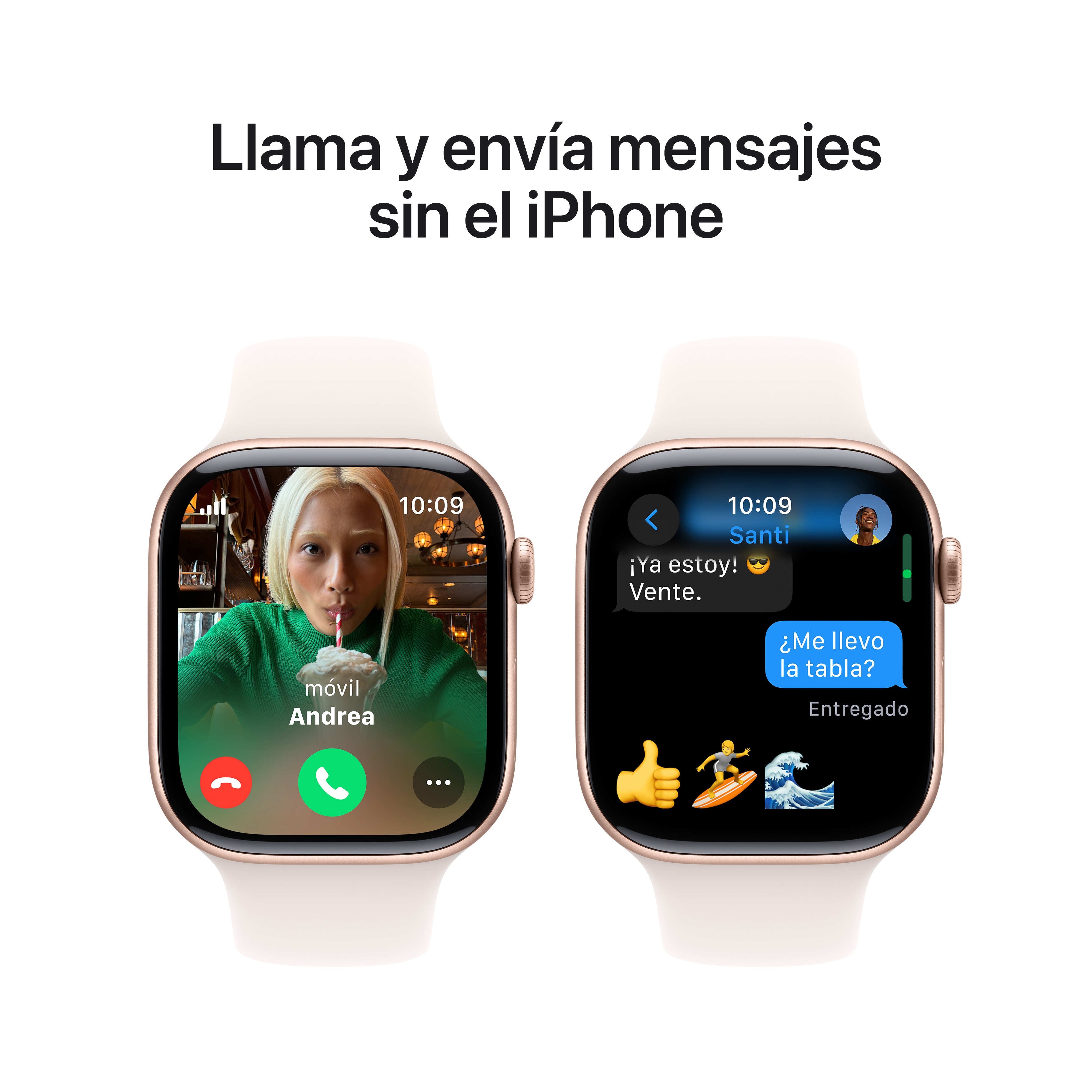 Apple Watch Series 10 GPS + Cellular 46mm Aluminio Oro Rosa con correa Deportiva Rosa Rubor M/L Oro Rosa-8