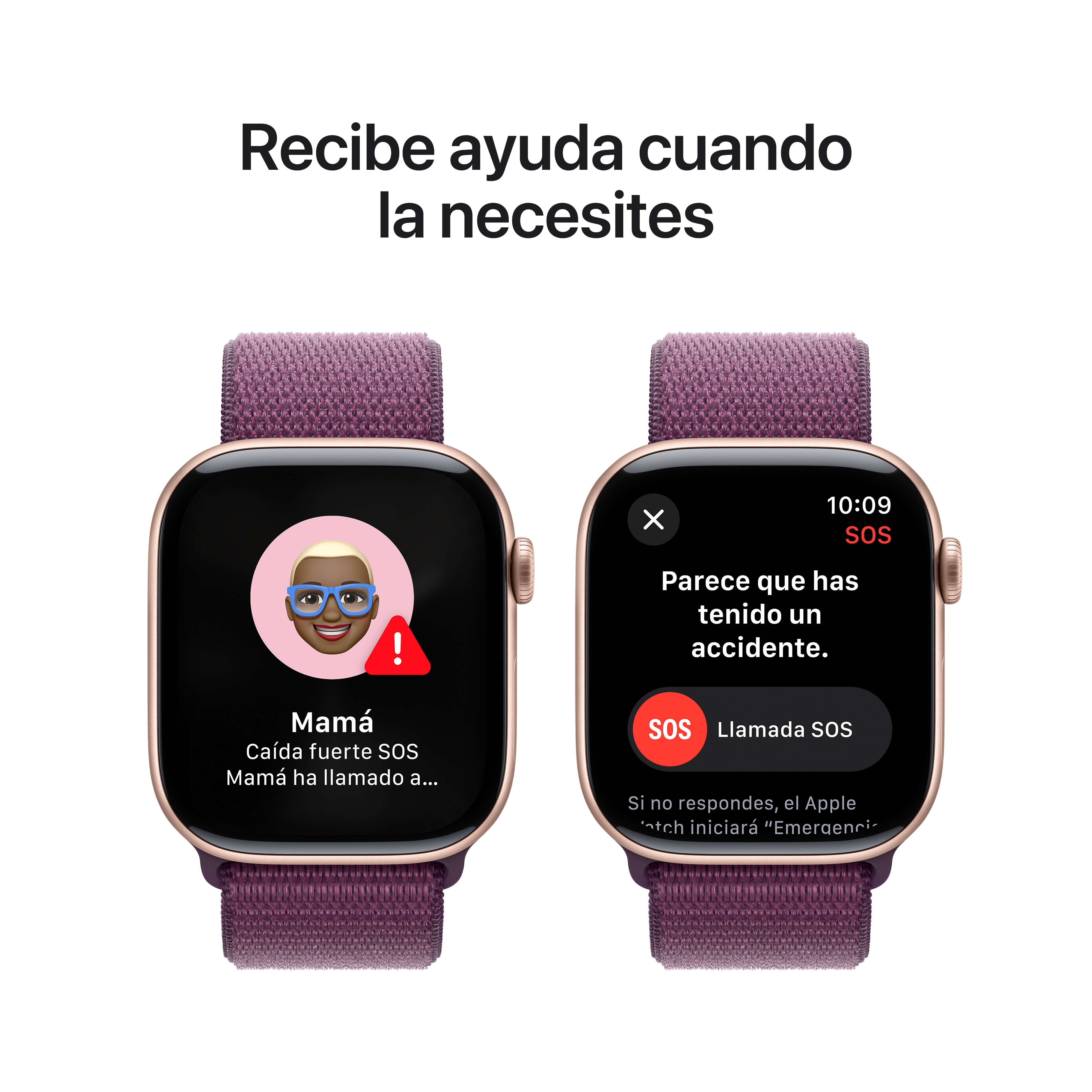 Apple Watch Series 10 GPS + Cellular 46mm Aluminio Oro Rosa con correa Loop Deportiva Ciruela Oro Rosa-7
