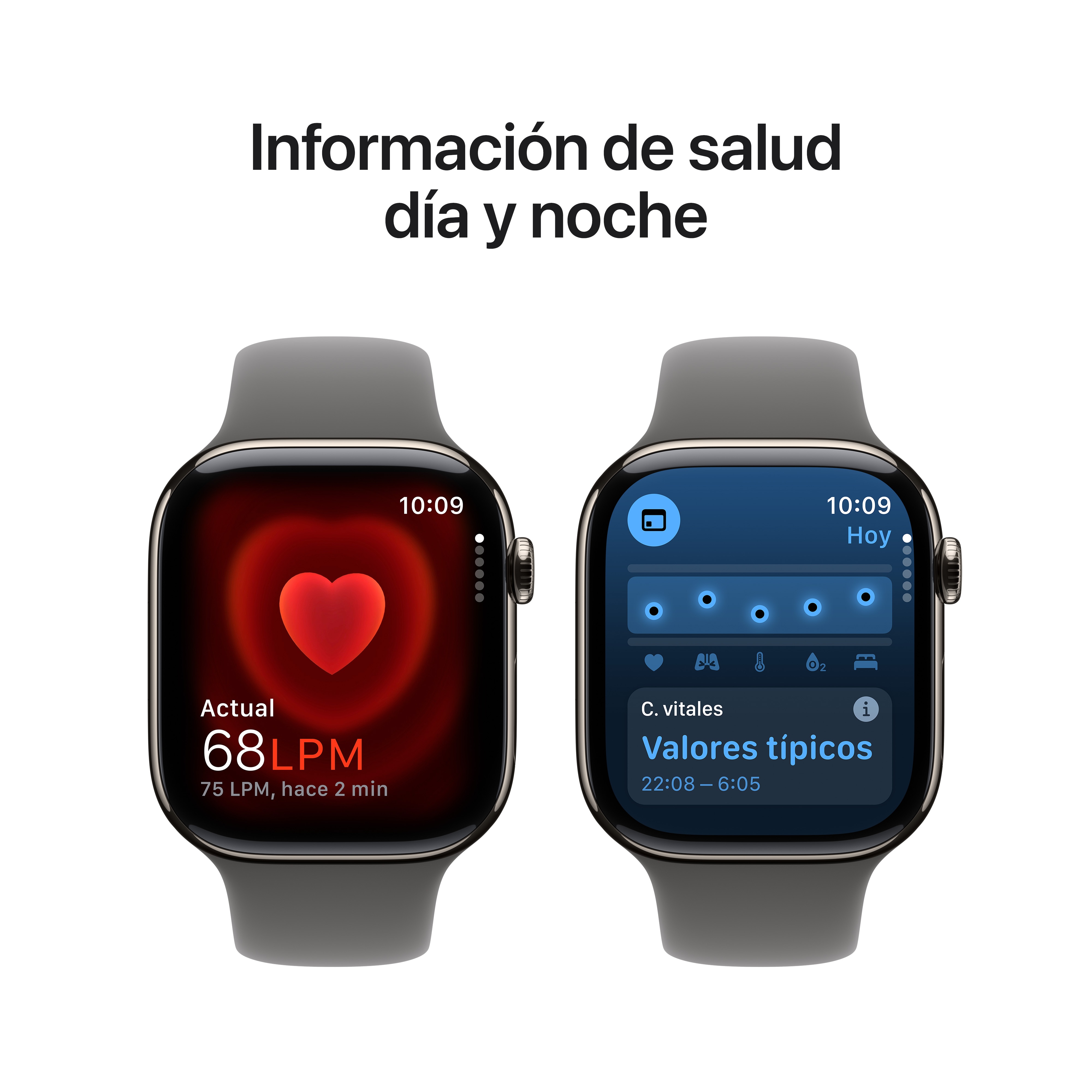 Apple Watch Series 10 GPS + Cellular 46mm Titanio Natural con correa Deportiva Gris Piedra M/L Natural-6