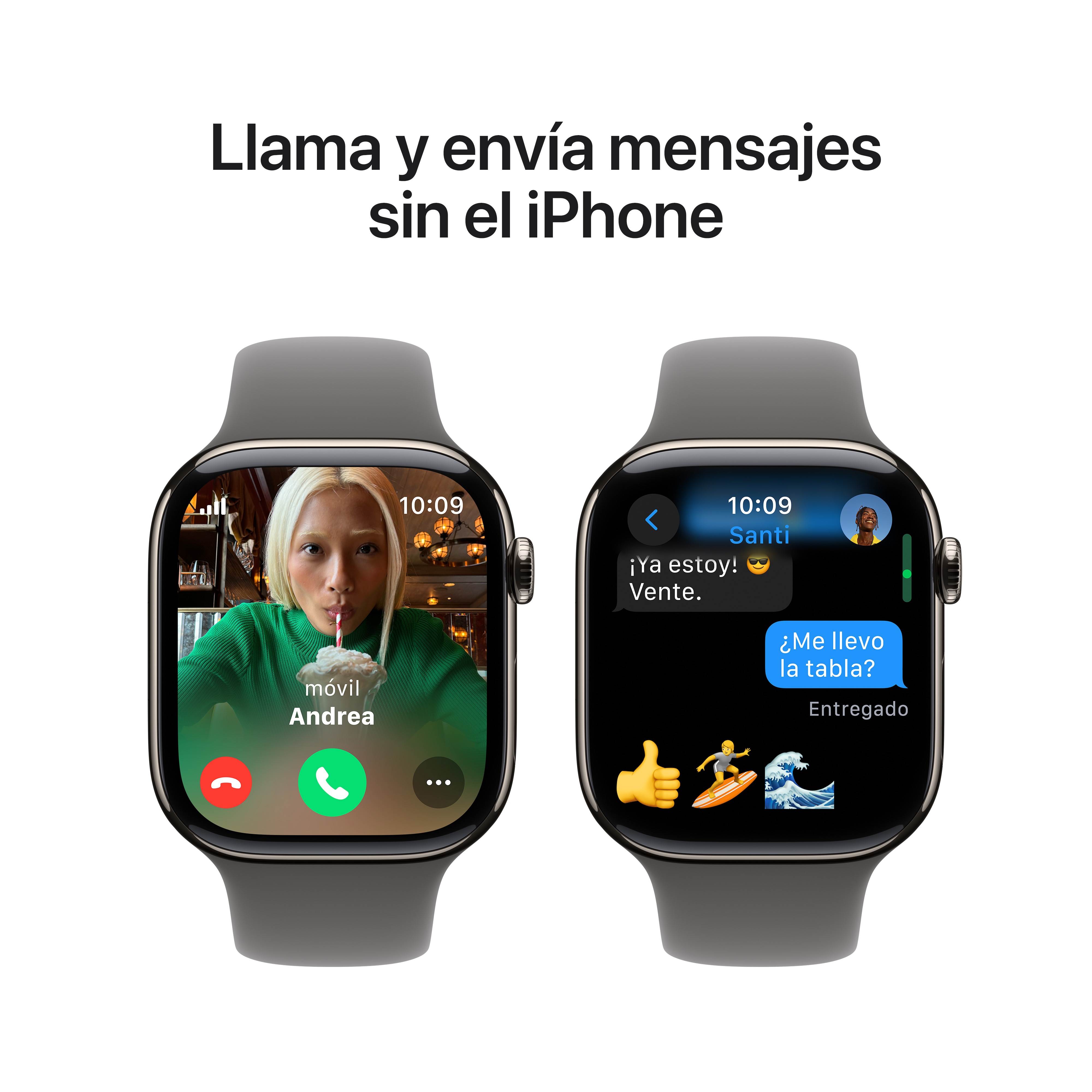 Apple Watch Series 10 GPS + Cellular 46mm Titanio Natural con correa Deportiva Gris Piedra M/L Natural-8