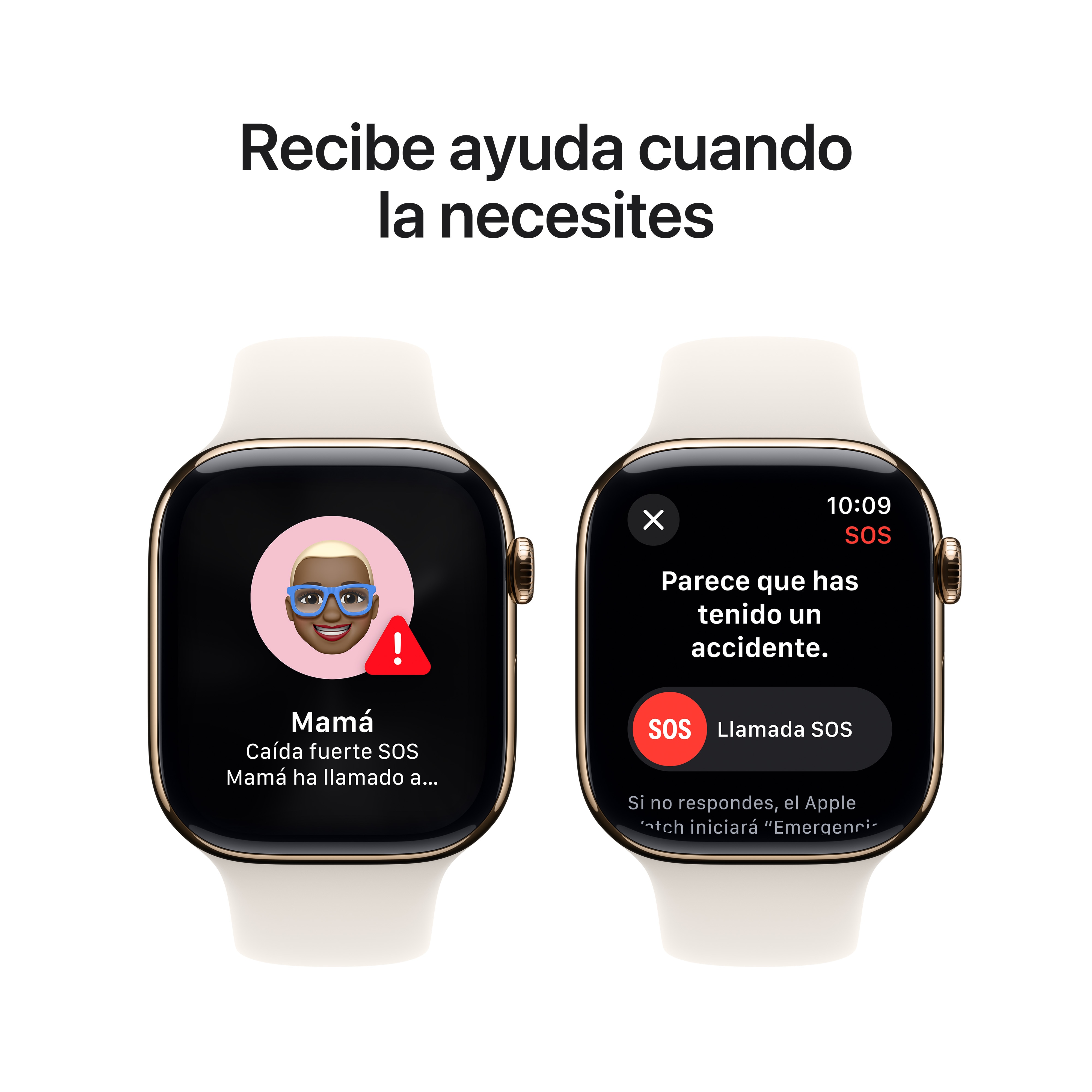 Apple Watch Series 10 GPS + Cellular 46mm Titanio Oro con correa Deportiva Blanco Estrella M/L Oro-7